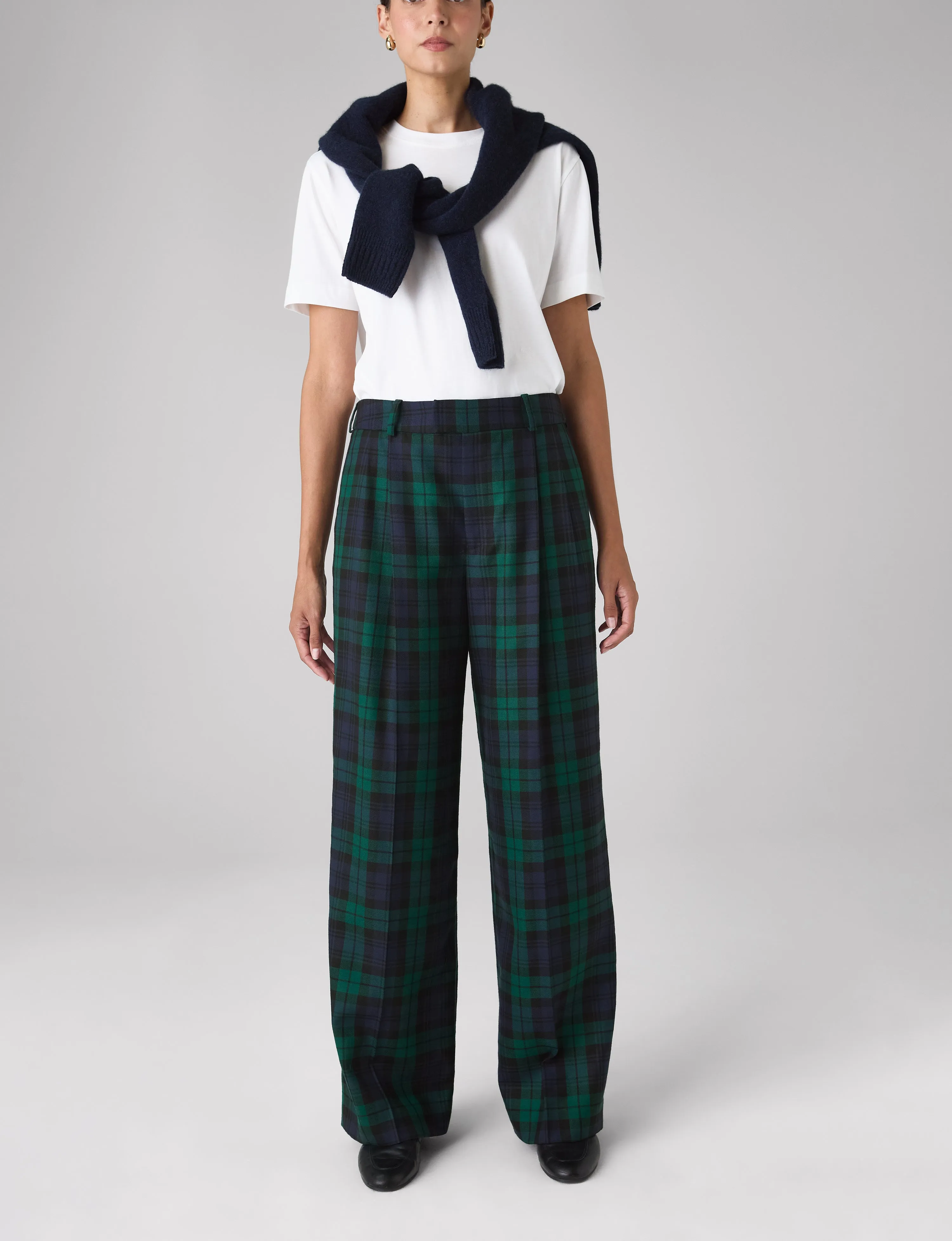 Rampling Trouser: Wool, Heritage Green Check sold by With Nothing Underneath product image thumbnail 2