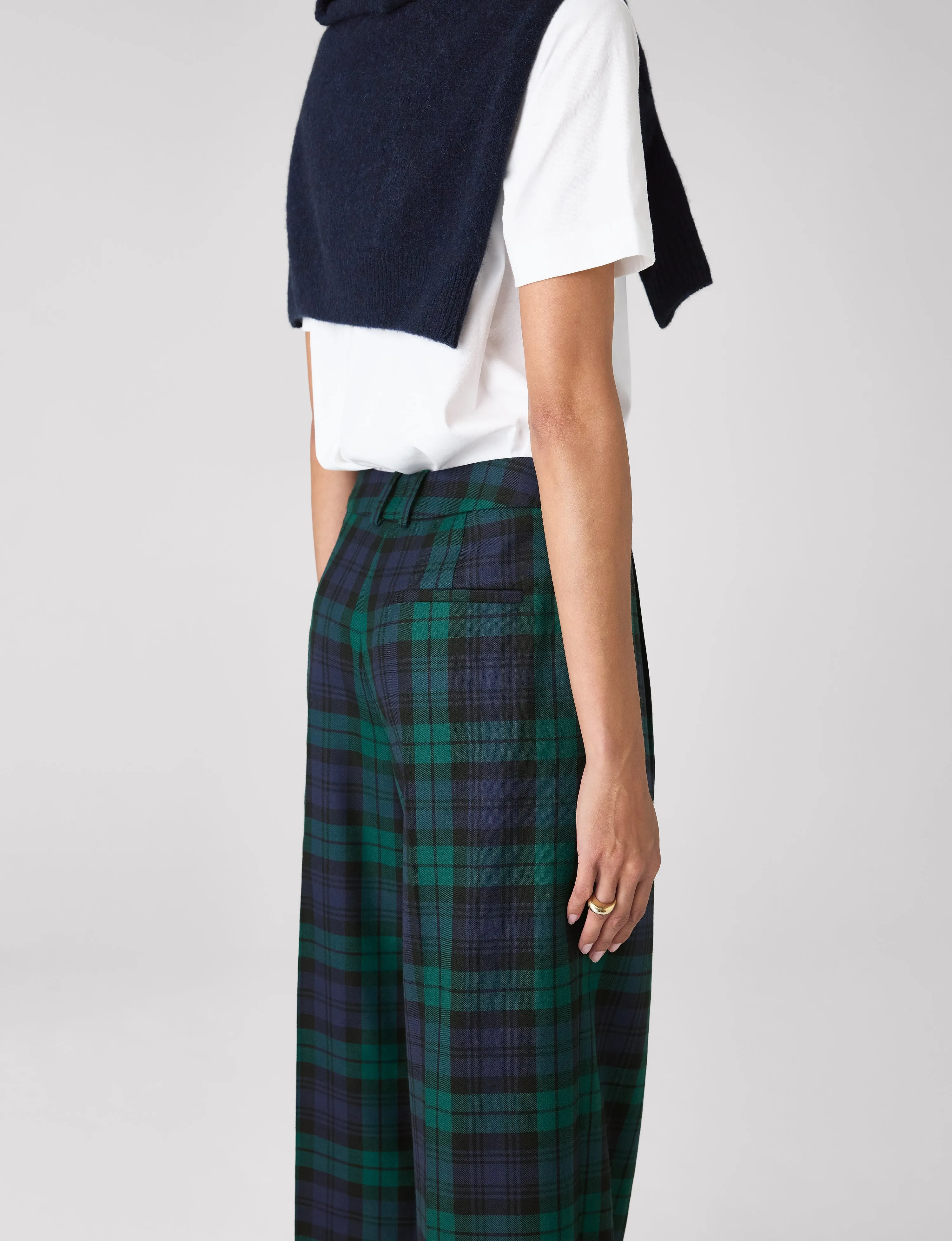 Rampling Trouser: Wool, Heritage Green Check sold by With Nothing Underneath product image thumbnail 5