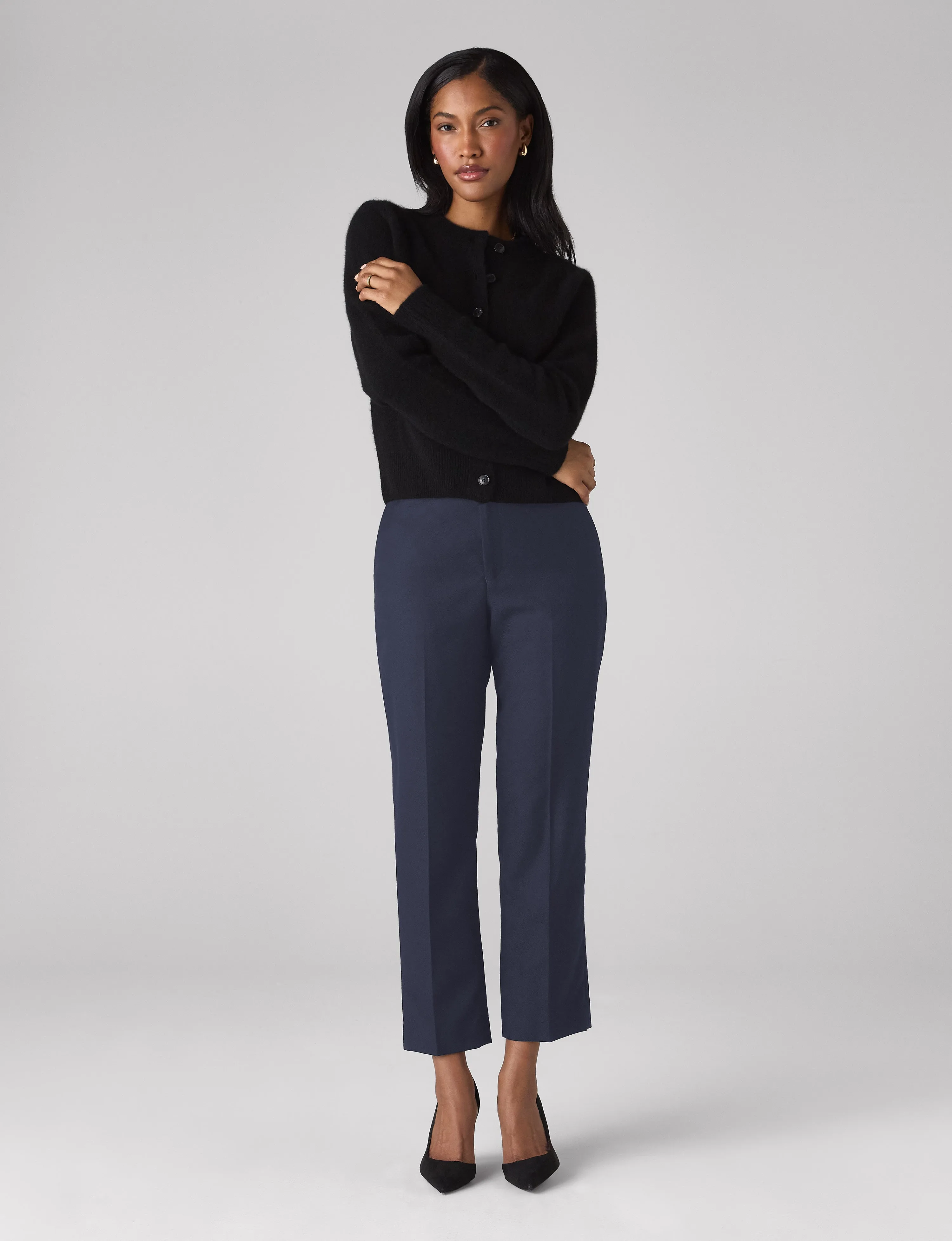 Regent Cigarette Trouser: Wool, Navy sold by With Nothing Underneath product image thumbnail 4