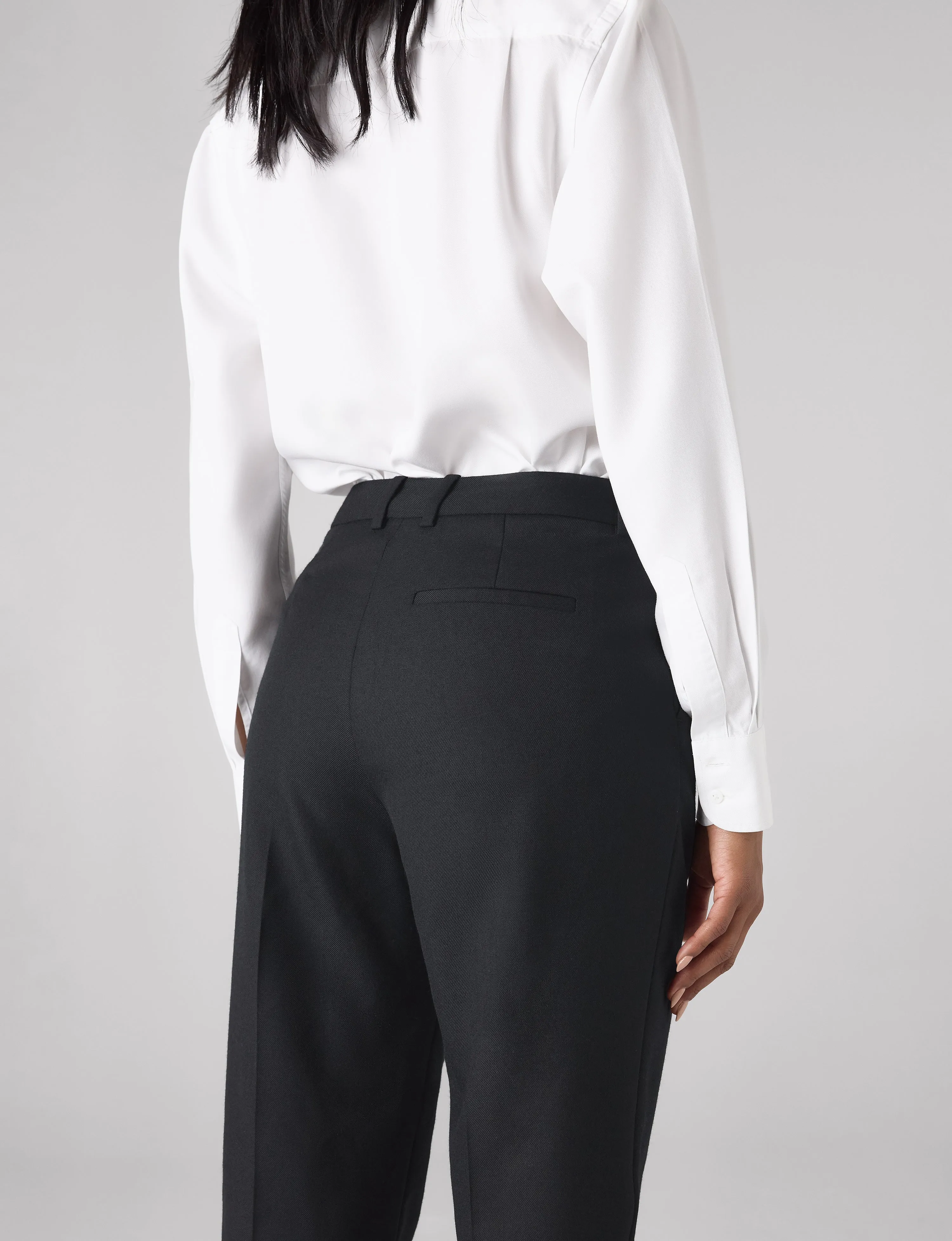 Regent Cigarette Trouser: Wool, Black sold by With Nothing Underneath product image thumbnail 4