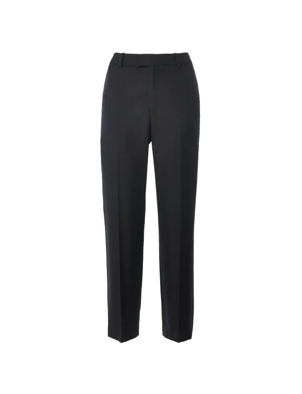 Regent Cigarette Trouser: Wool, Black made by With Nothing Underneath