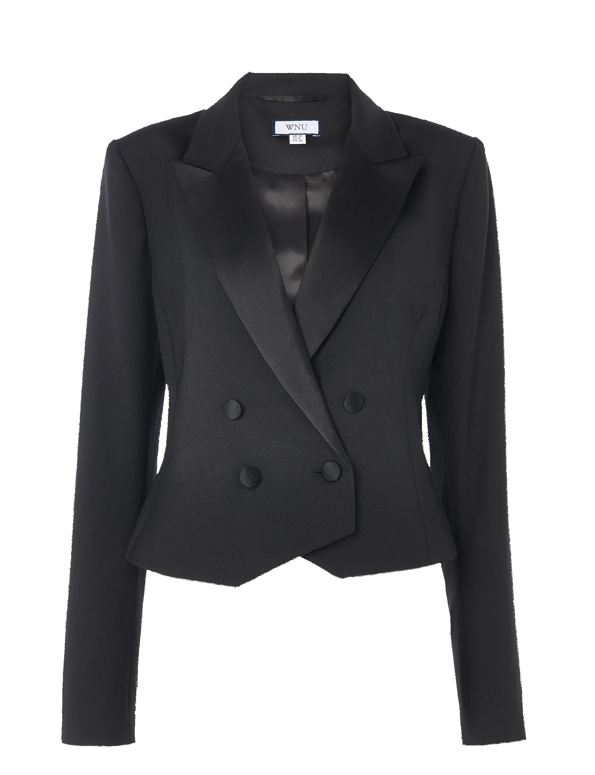 Belgravia Cropped Tuxedo: Wool, Black sold by With Nothing Underneath product image thumbnail 3