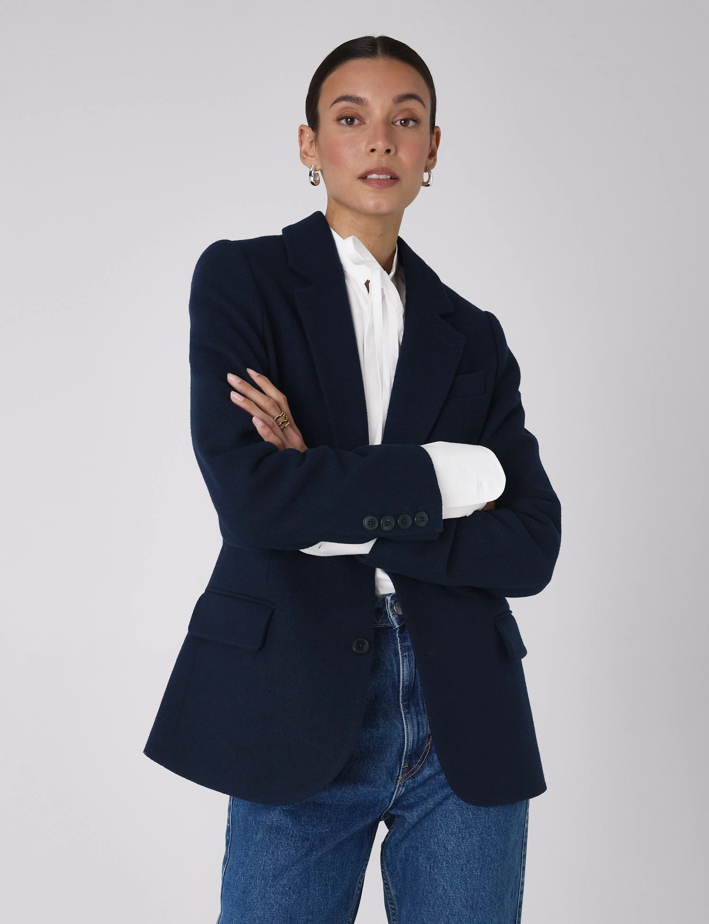 Hutton Blazer: Wool, Navy Blue sold by With Nothing Underneath product image thumbnail 4