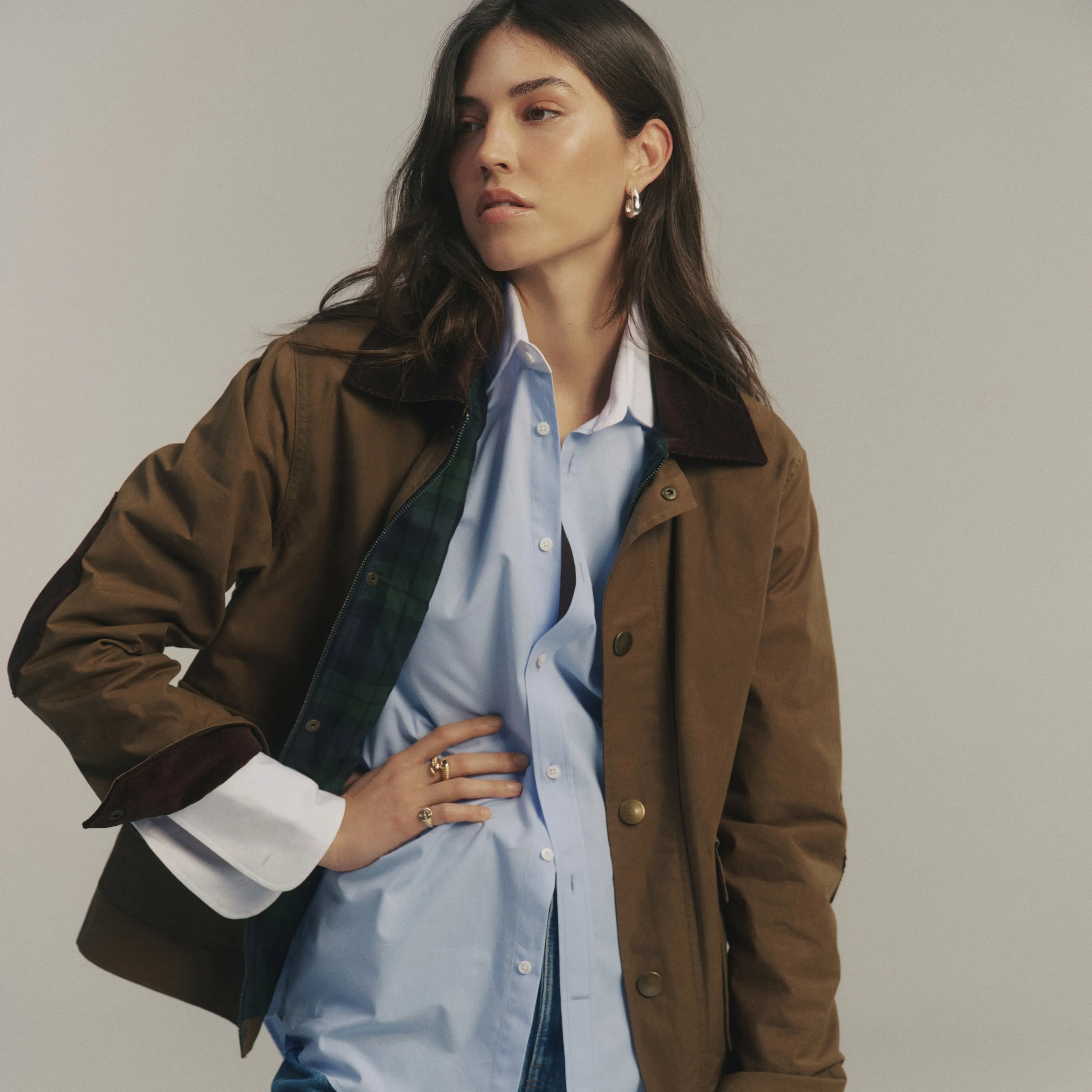 Kent Jacket: Waxed Cotton, Chocolate sold by With Nothing Underneath
