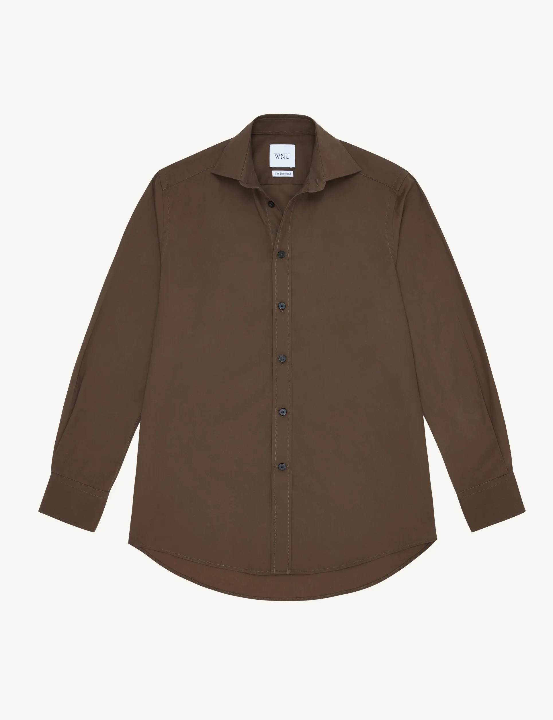 The Boyfriend: Fine Poplin, Chocolate sold by With Nothing Underneath product image thumbnail 3