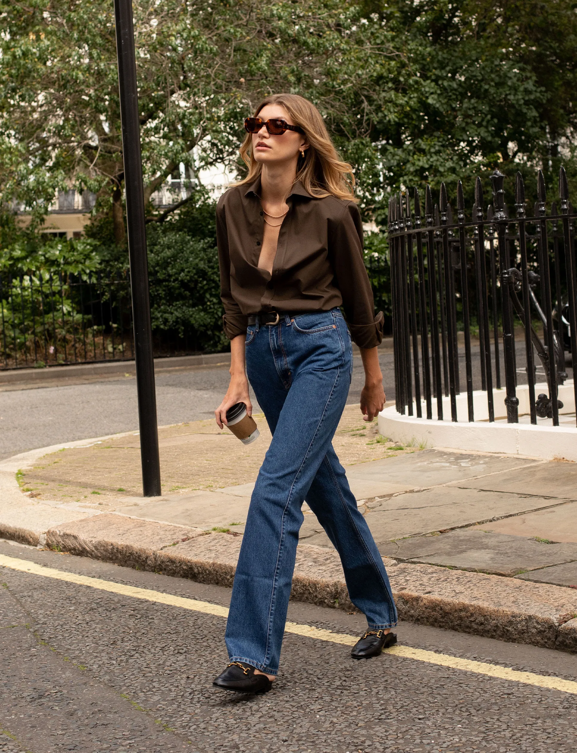 The Boyfriend: Fine Poplin, Chocolate sold by With Nothing Underneath