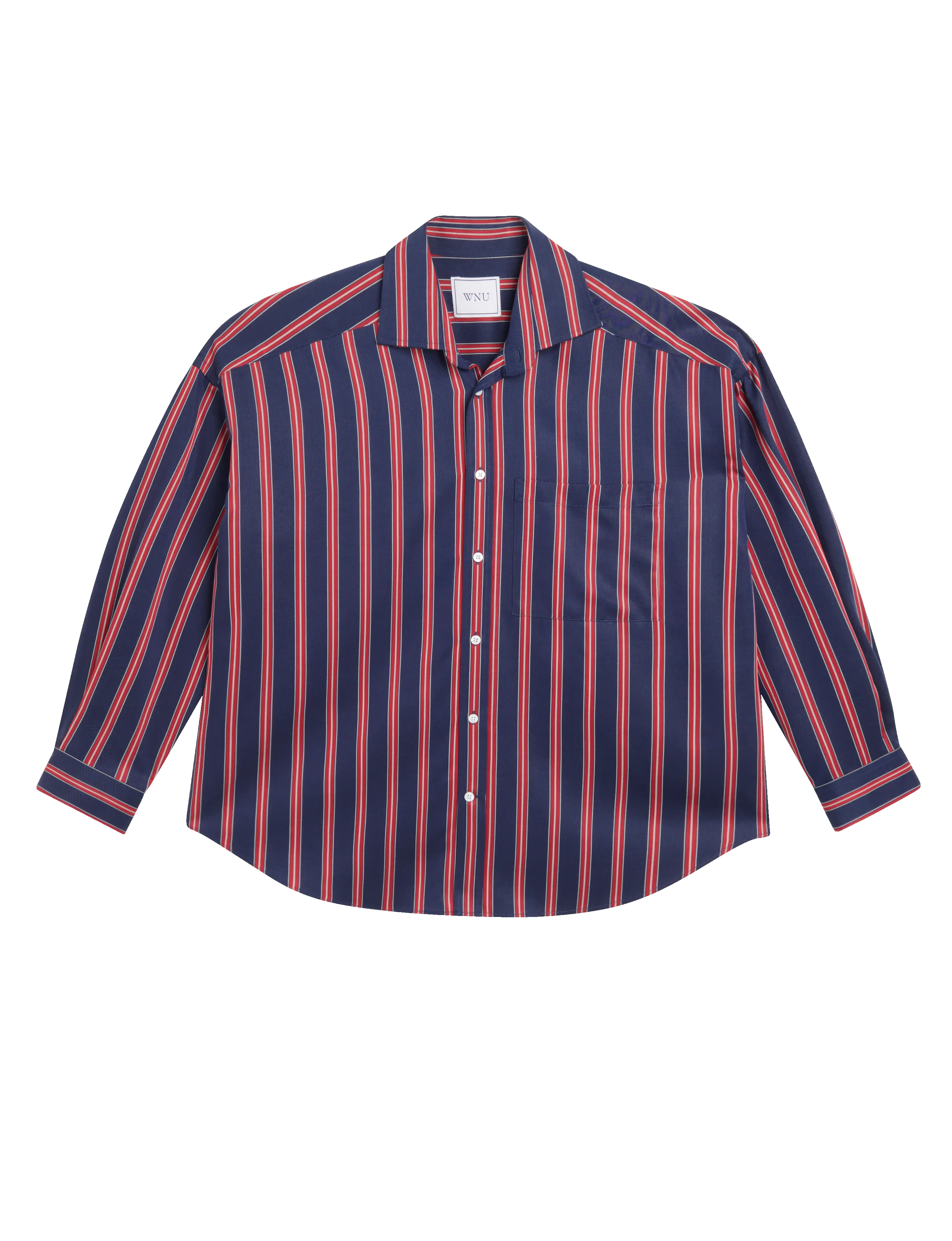 The Weekend: TENCEL™ Lyocell, Navy Blue and Red Stripe sold by With Nothing Underneath product image thumbnail 3