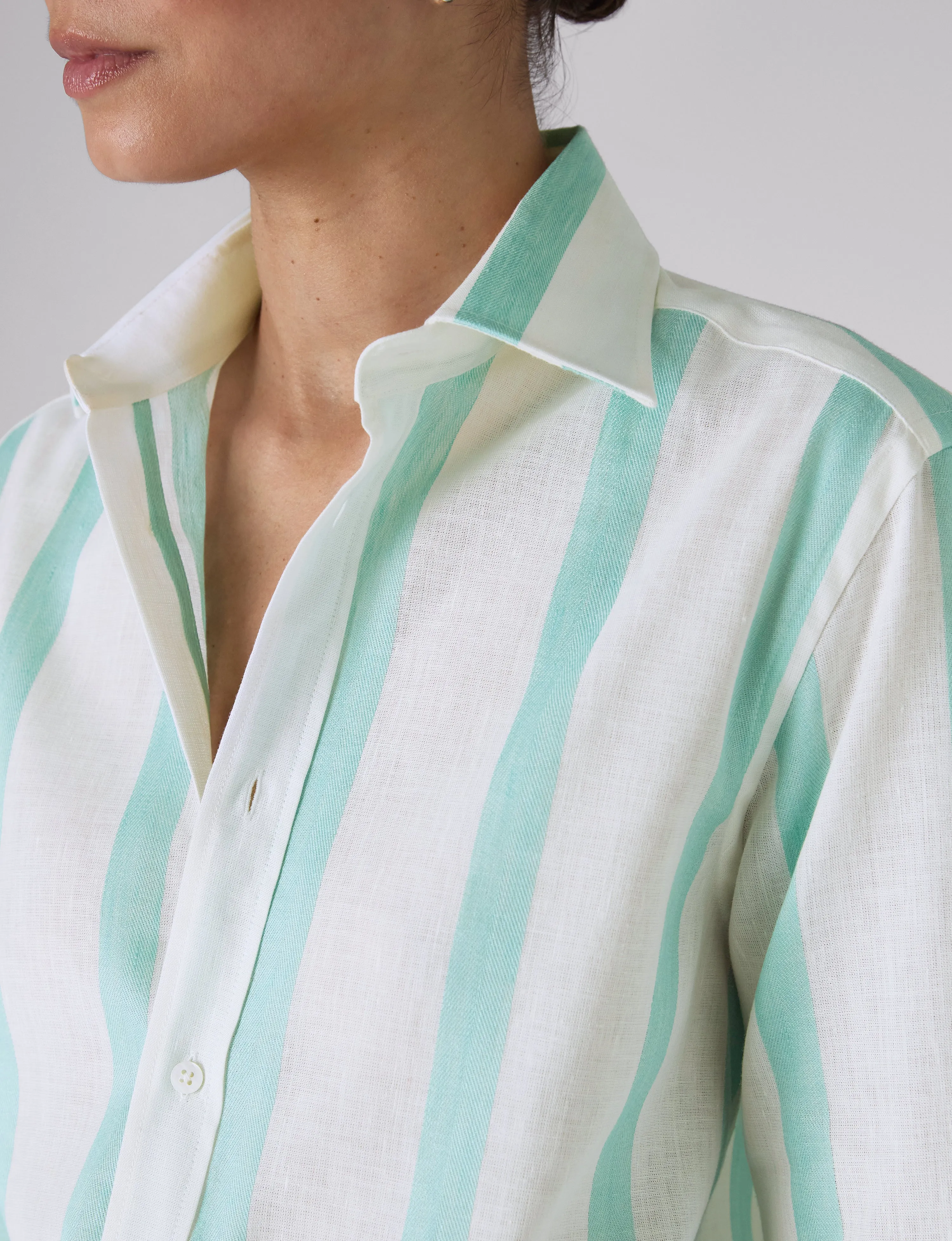 The Boyfriend: Weave, Mint Stripe sold by With Nothing Underneath product image thumbnail 5