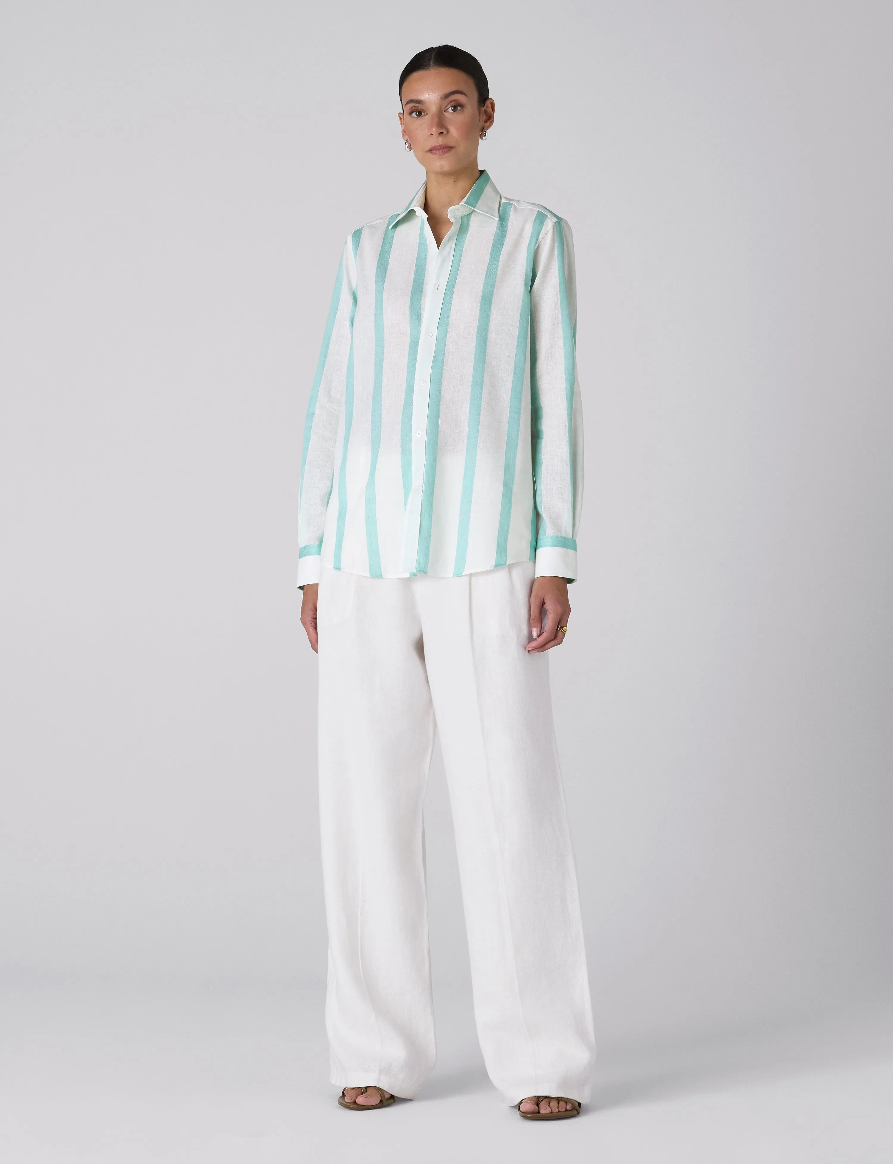 The Boyfriend: Weave, Mint Stripe sold by With Nothing Underneath product image thumbnail 4