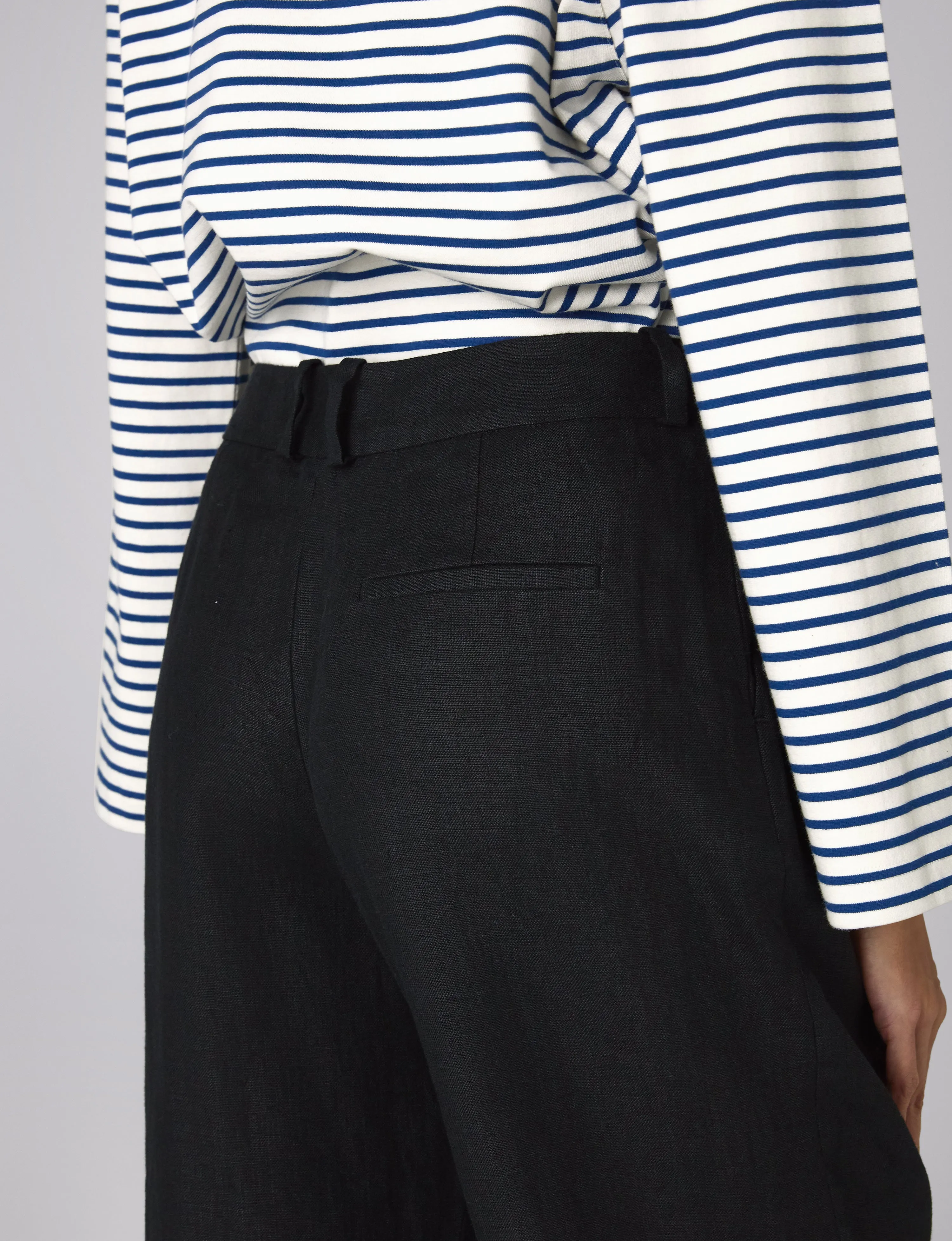 Christy Trouser: Linen, Black sold by With Nothing Underneath product image thumbnail 5