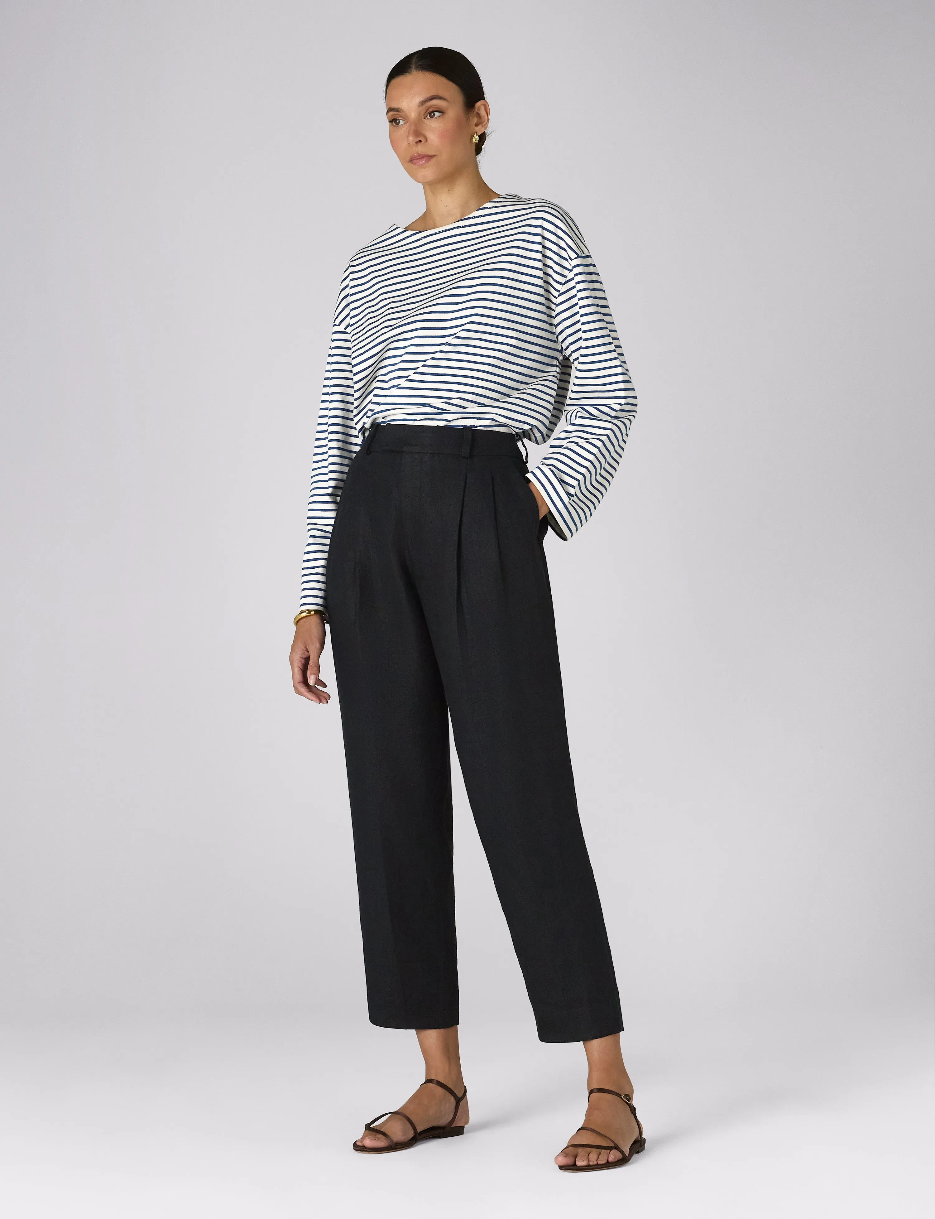 Christy Trouser: Linen, Black sold by With Nothing Underneath product image thumbnail 2