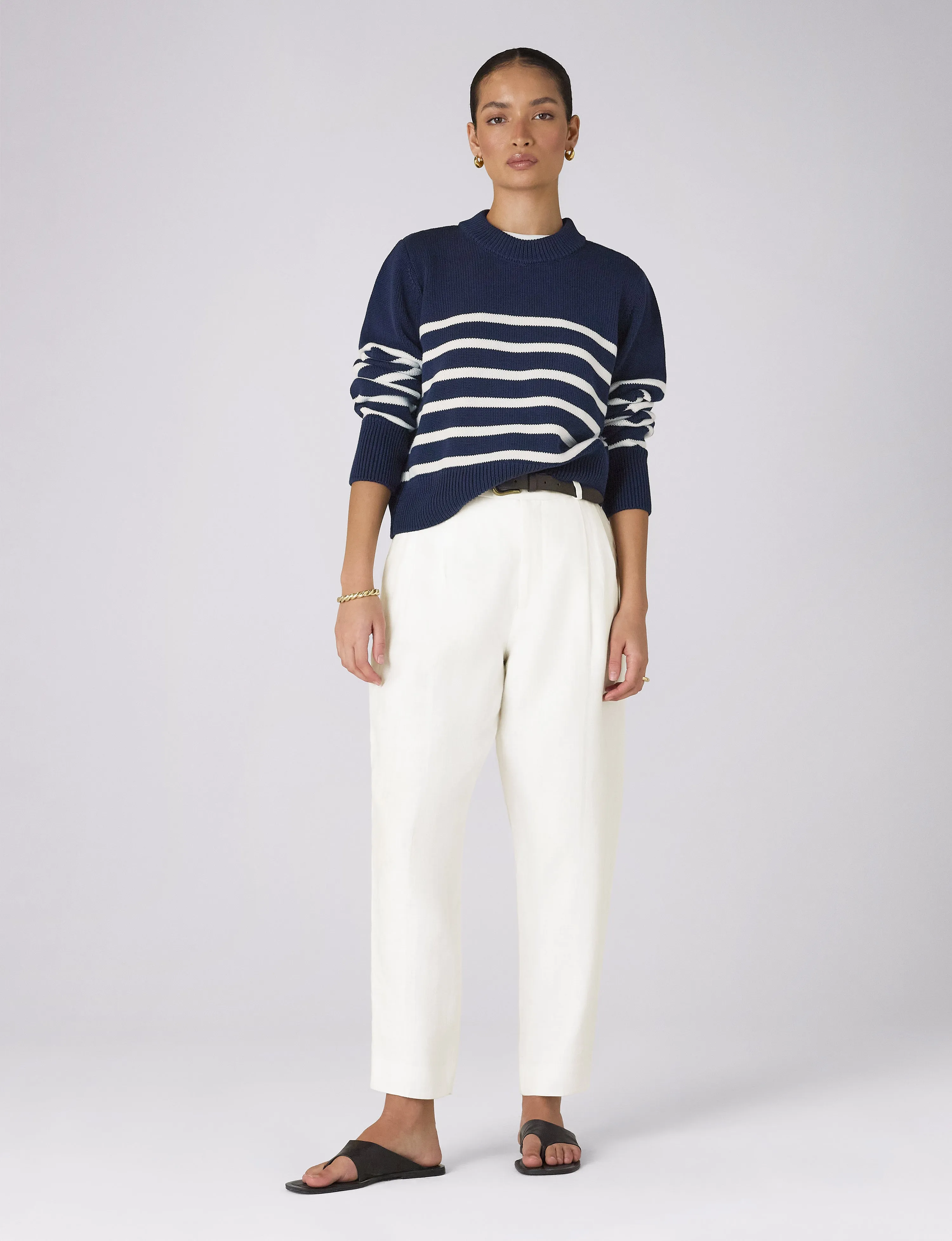 Christy Trouser: Linen, Ivory sold by With Nothing Underneath product image thumbnail 4