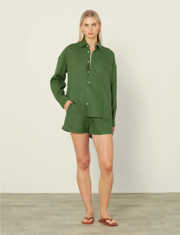 CO-ORD SET: HEMP, GREEN made by With Nothing Underneath