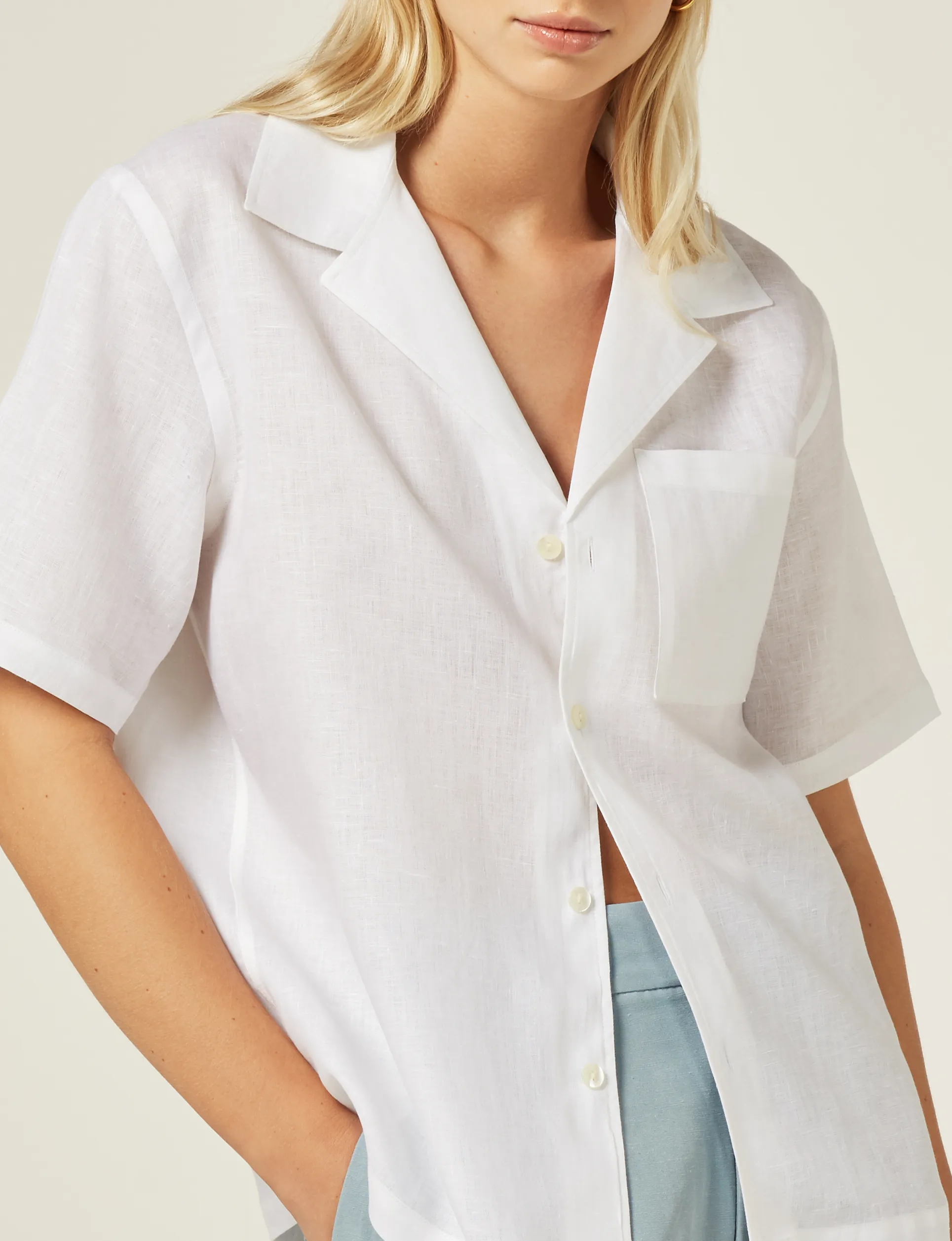 The Cabana: Linen, White sold by With Nothing Underneath product image thumbnail 3