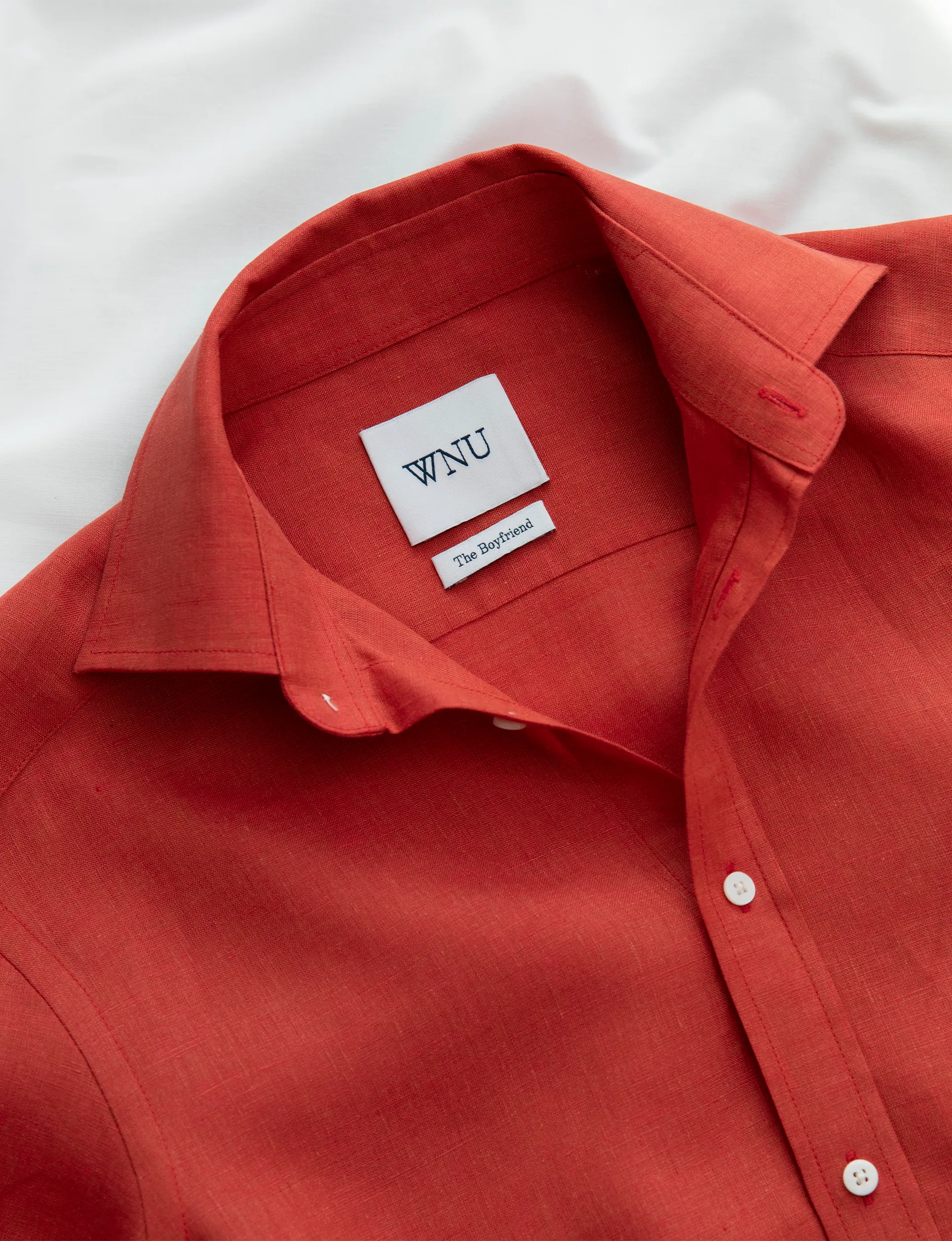 The Boyfriend: Linen, Cardinal Red sold by With Nothing Underneath product image thumbnail 4