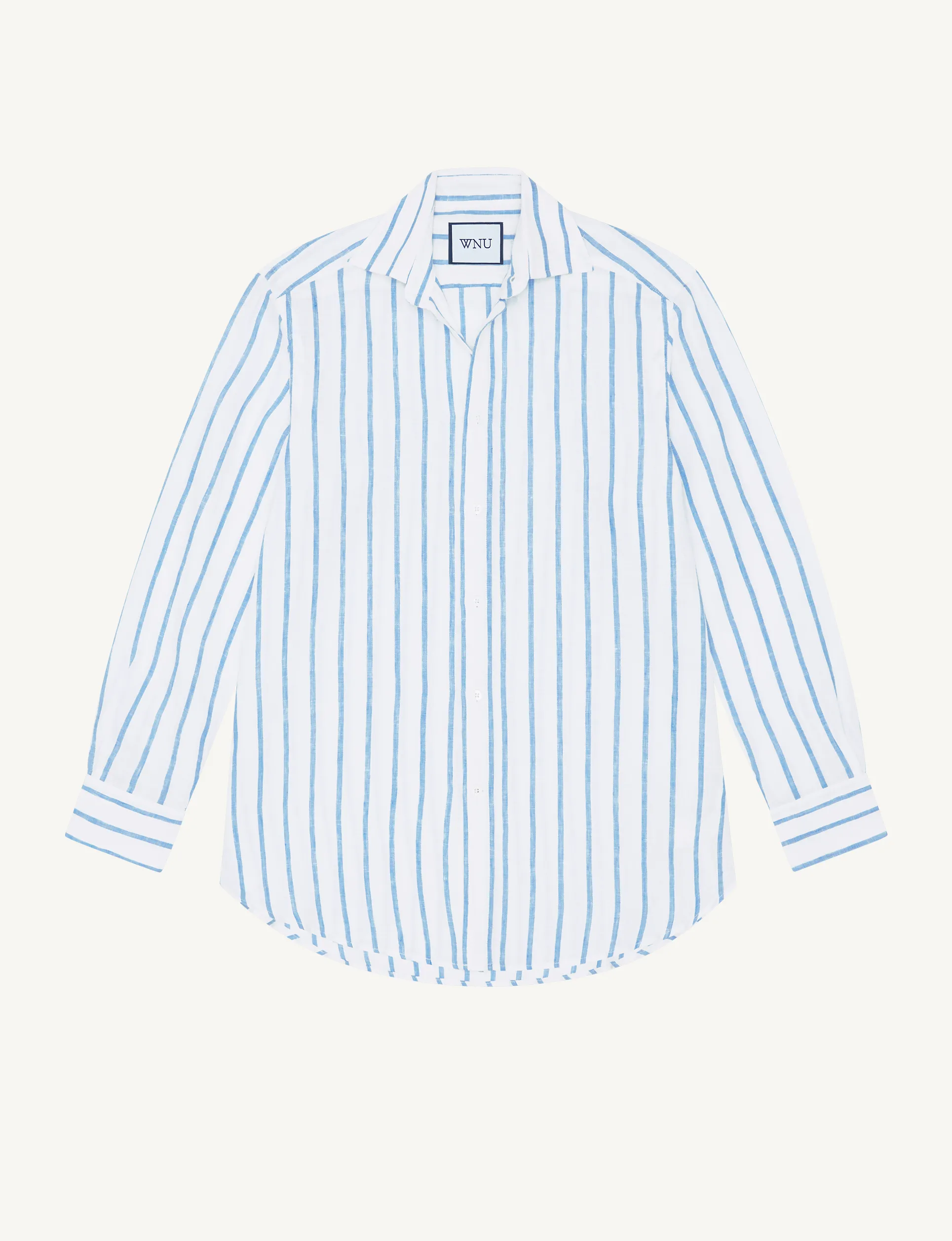 The Boyfriend: Linen, Blue Stripe sold by With Nothing Underneath product image thumbnail 2