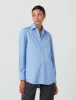 The Boyfriend: Fine Poplin, Blue Tri-Stripe sold by With Nothing Underneath