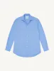The Boyfriend: Fine Poplin, Blue Tri-Stripe sold by With Nothing Underneath