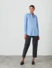 The Boyfriend: Fine Poplin, Blue Tri-Stripe sold by With Nothing Underneath