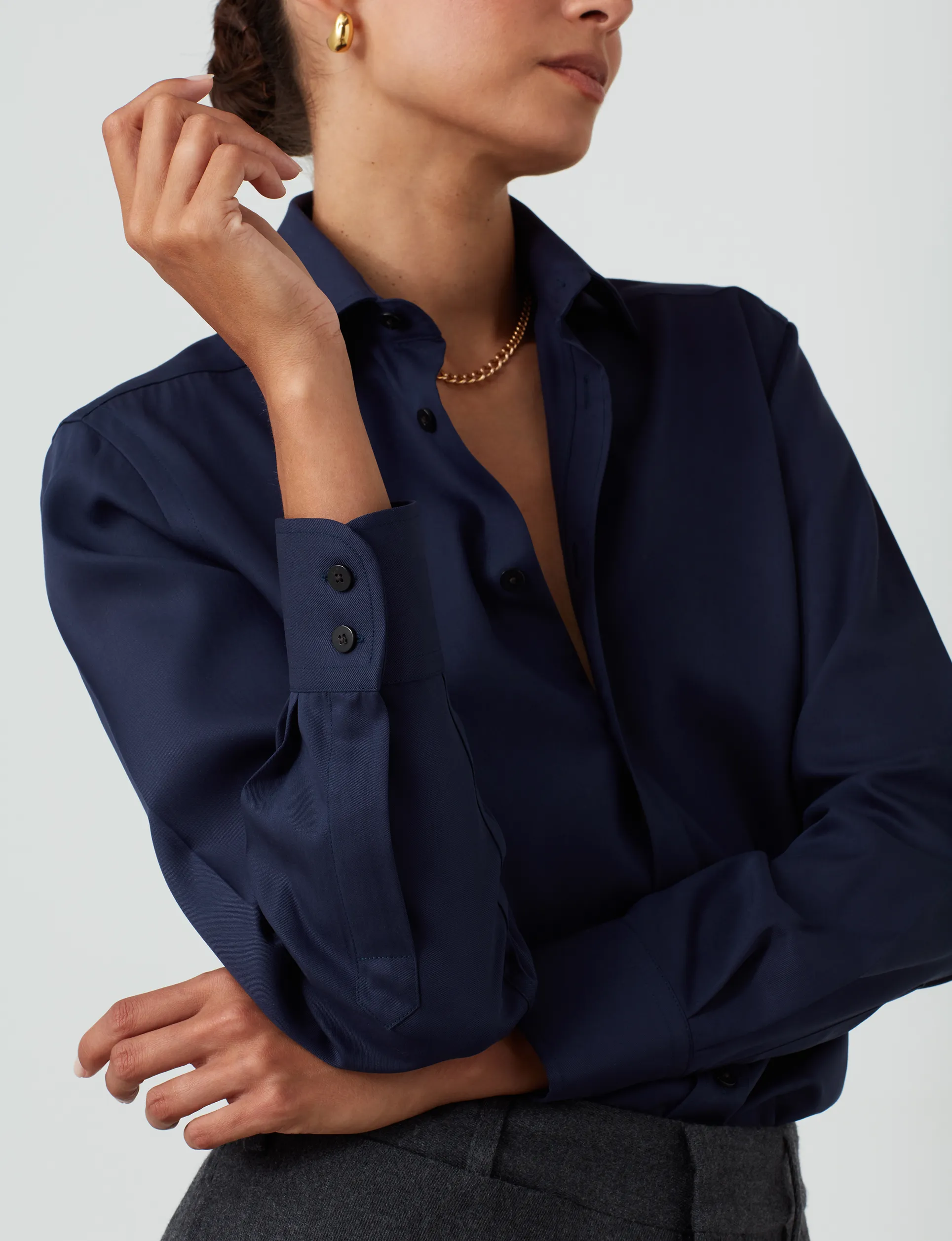 The Boyfriend: TENCEL™ Lyocell, Navy Blue sold by With Nothing Underneath product image thumbnail 5