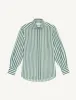 The Boyfriend: TENCEL™ Lyocell, Forest Green Stripe sold by With Nothing Underneath