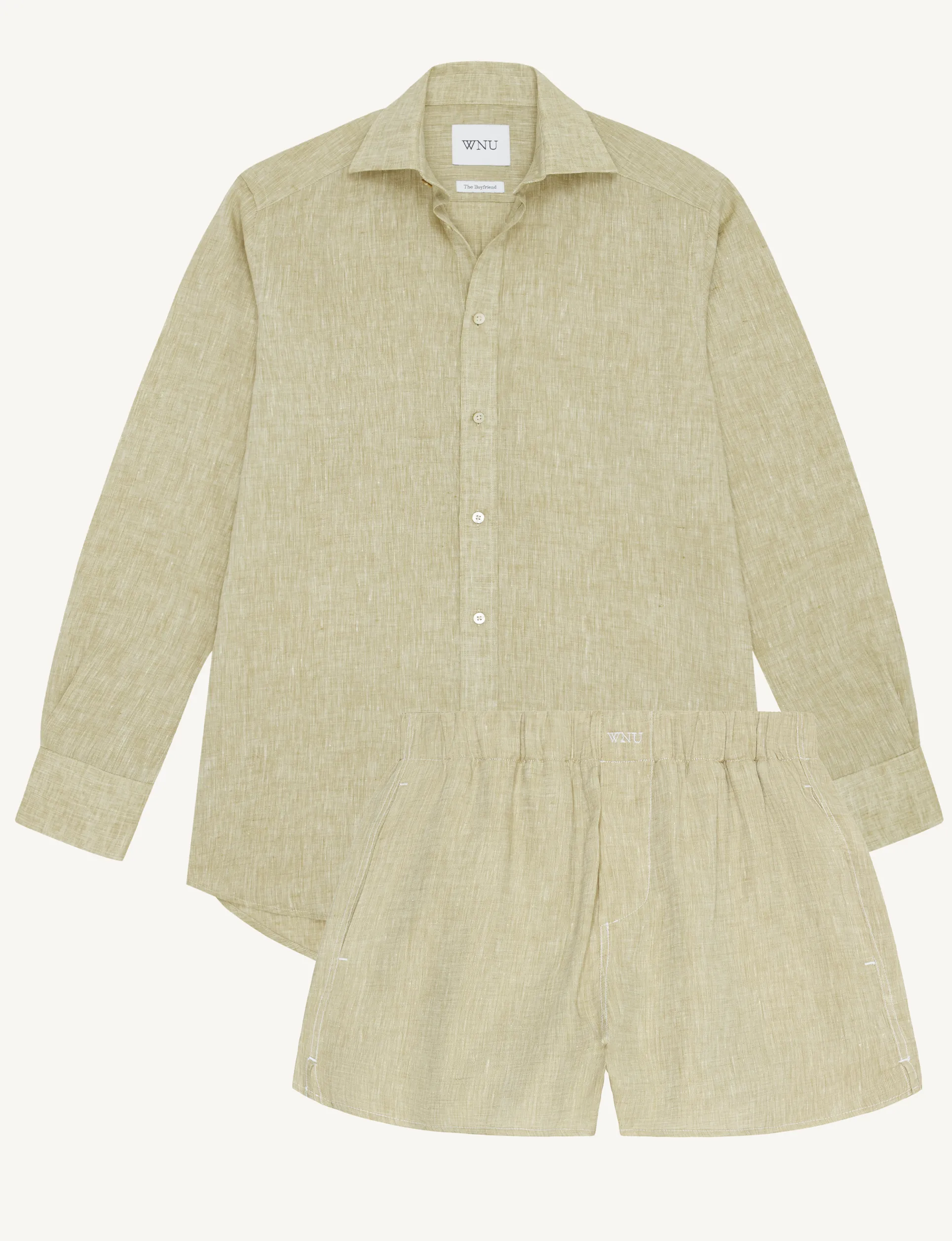 CO-ORD SET: LINEN, SAGE GREEN sold by With Nothing Underneath product image thumbnail 2