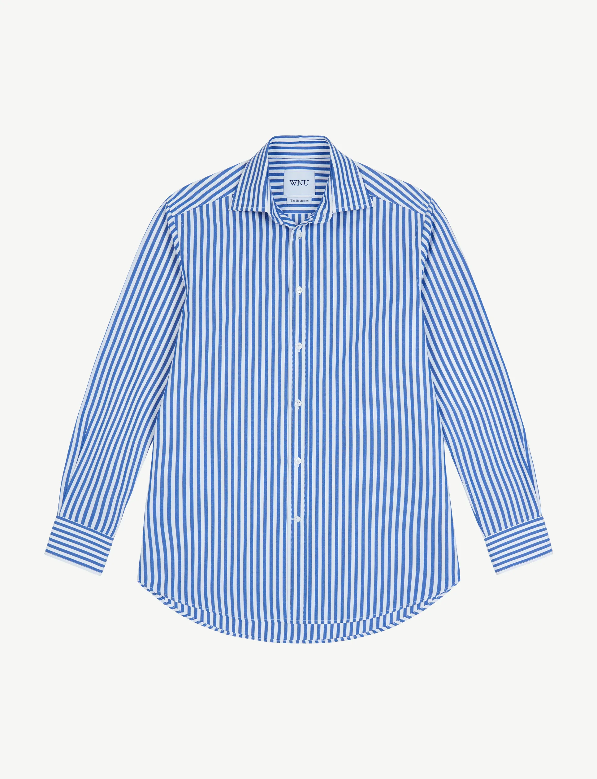 The Boyfriend: Fine Poplin, Royal Blue Stripe sold by With Nothing Underneath product image thumbnail 3