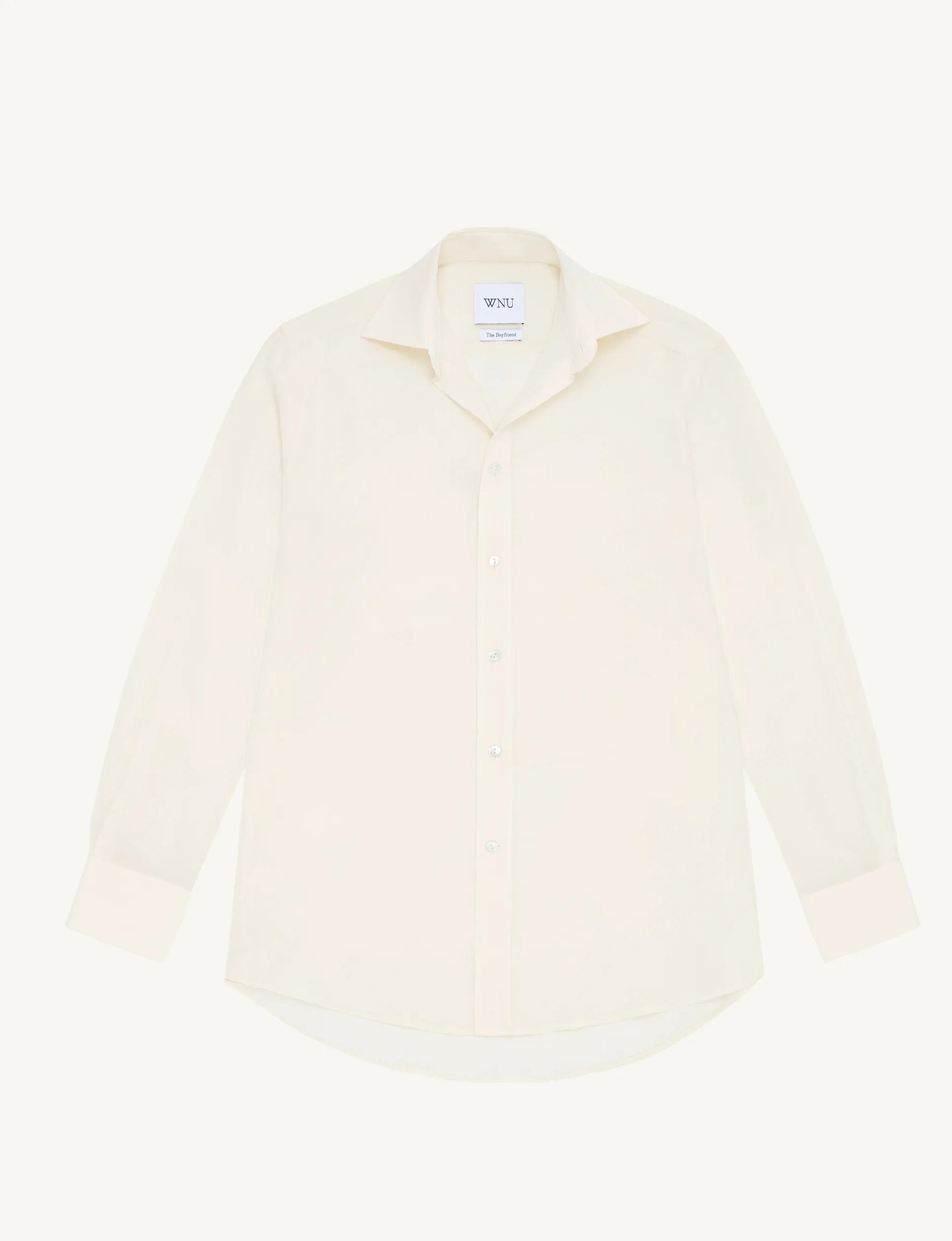 The Boyfriend: Silk Crepe de Chine, Cream sold by With Nothing Underneath product image thumbnail 3