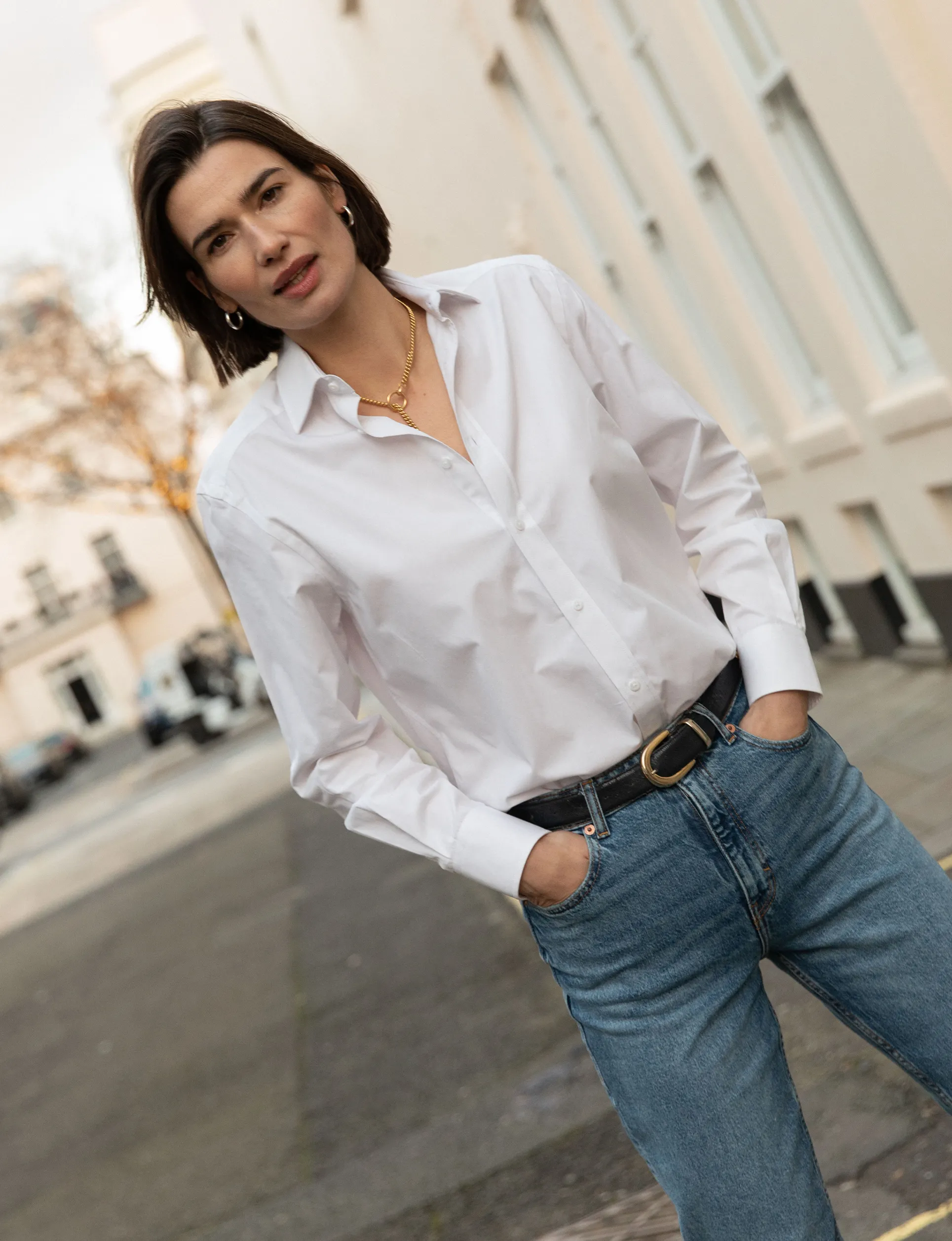 The Boyfriend: Fine Poplin, White sold by With Nothing Underneath product image thumbnail 2