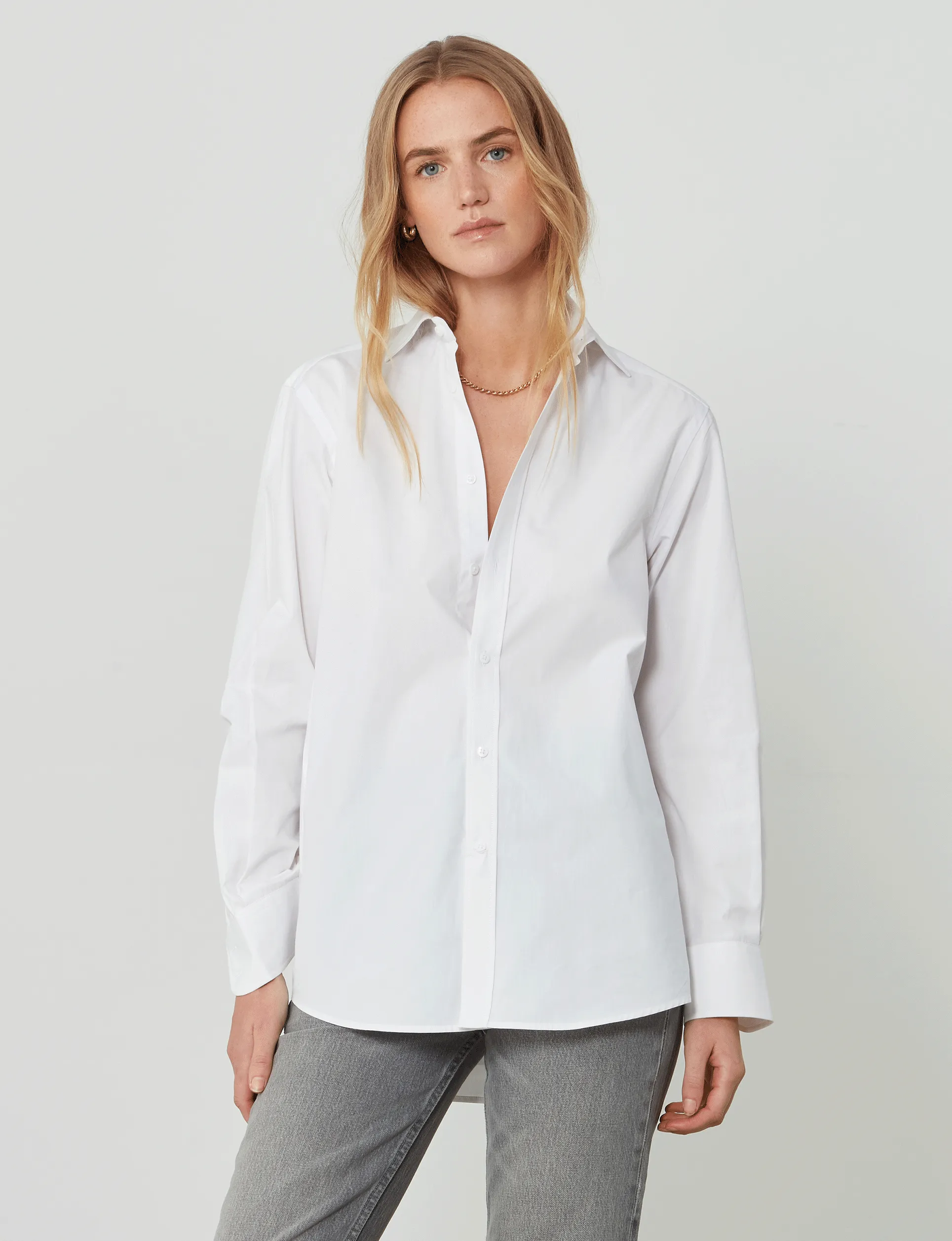 The Boyfriend: Fine Poplin, White sold by With Nothing Underneath product image thumbnail 3
