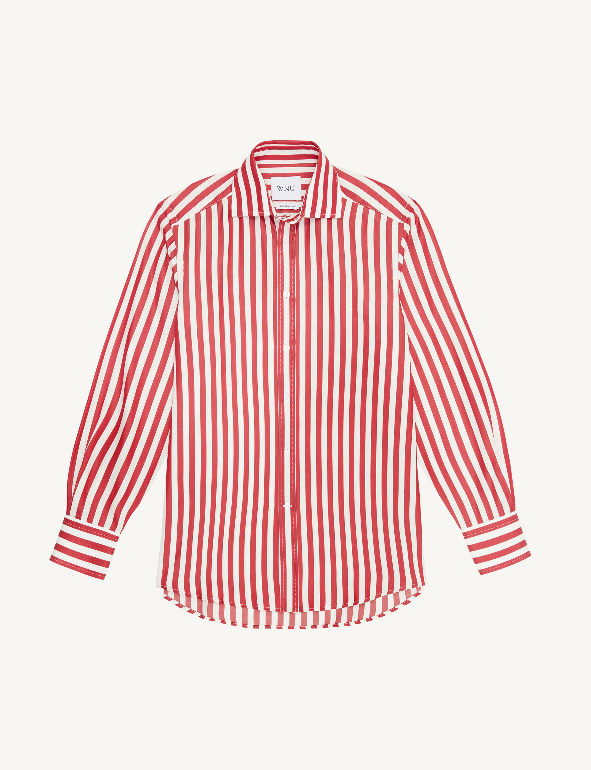 The Boyfriend: TENCEL™ Lyocell, Maple Red Stripe sold by With Nothing Underneath product image thumbnail 2