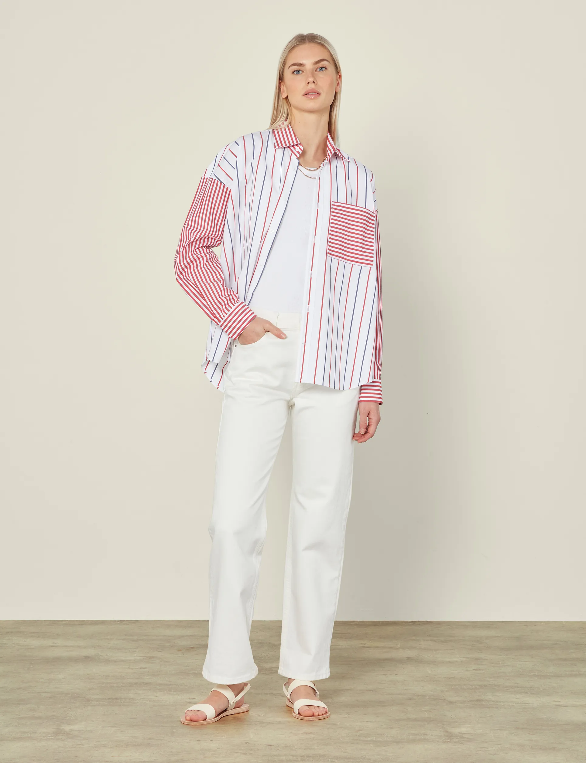 The Weekend: Fine Poplin, Red Patchwork sold by With Nothing Underneath product image thumbnail 5