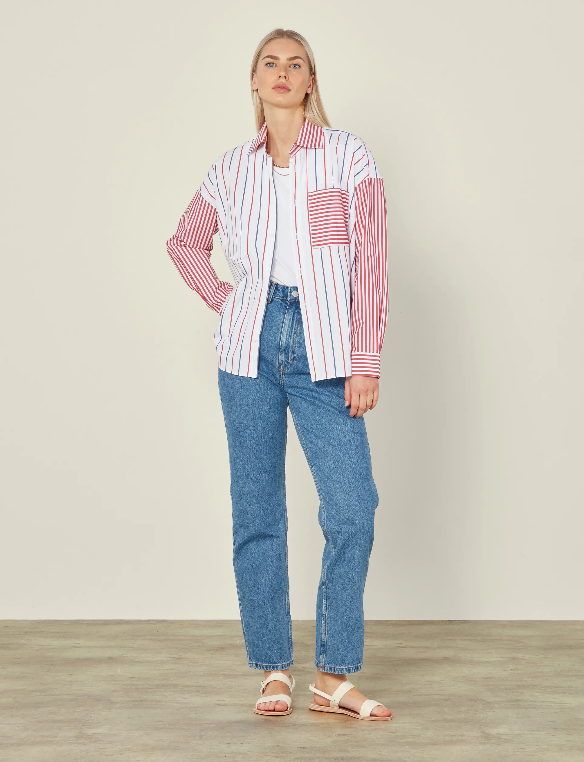 The Weekend: Fine Poplin, Red Patchwork sold by With Nothing Underneath product image thumbnail 4