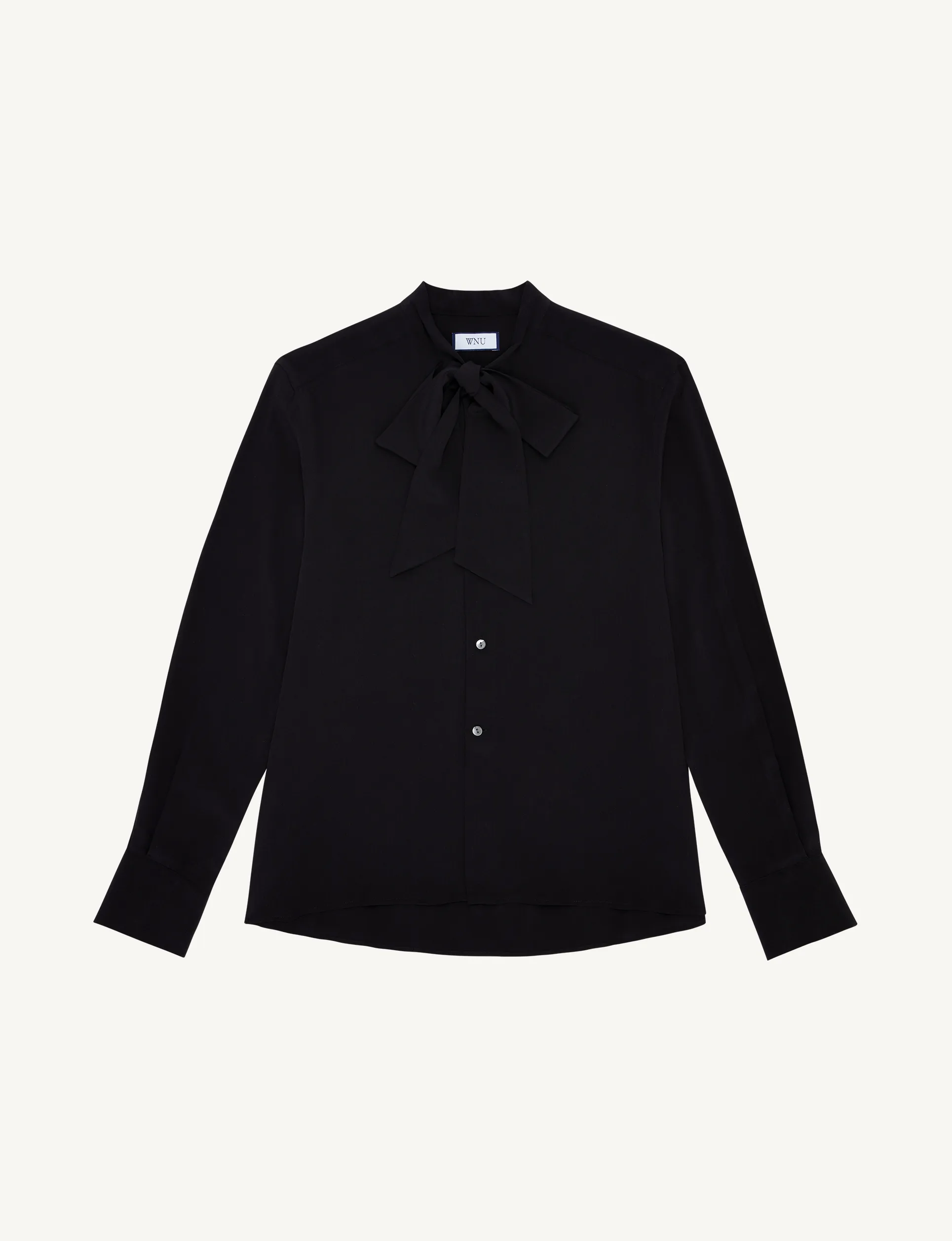 The Pussybow: Silk Crepe de Chine, Onyx sold by With Nothing Underneath product image thumbnail 3