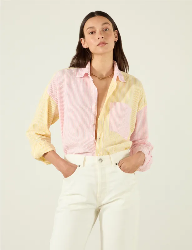 The Weekend: Seersucker, Pink and Yellow sold by With Nothing Underneath