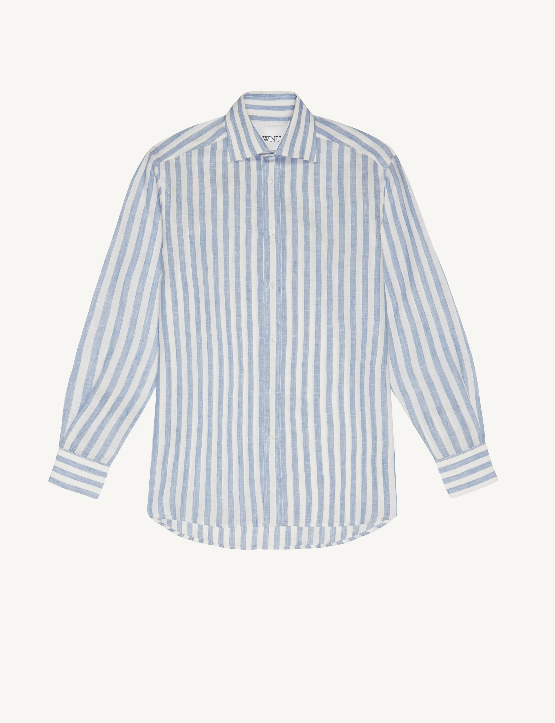 The Boyfriend: Linen, Cornflower Blue Stripe sold by With Nothing Underneath product image thumbnail 2