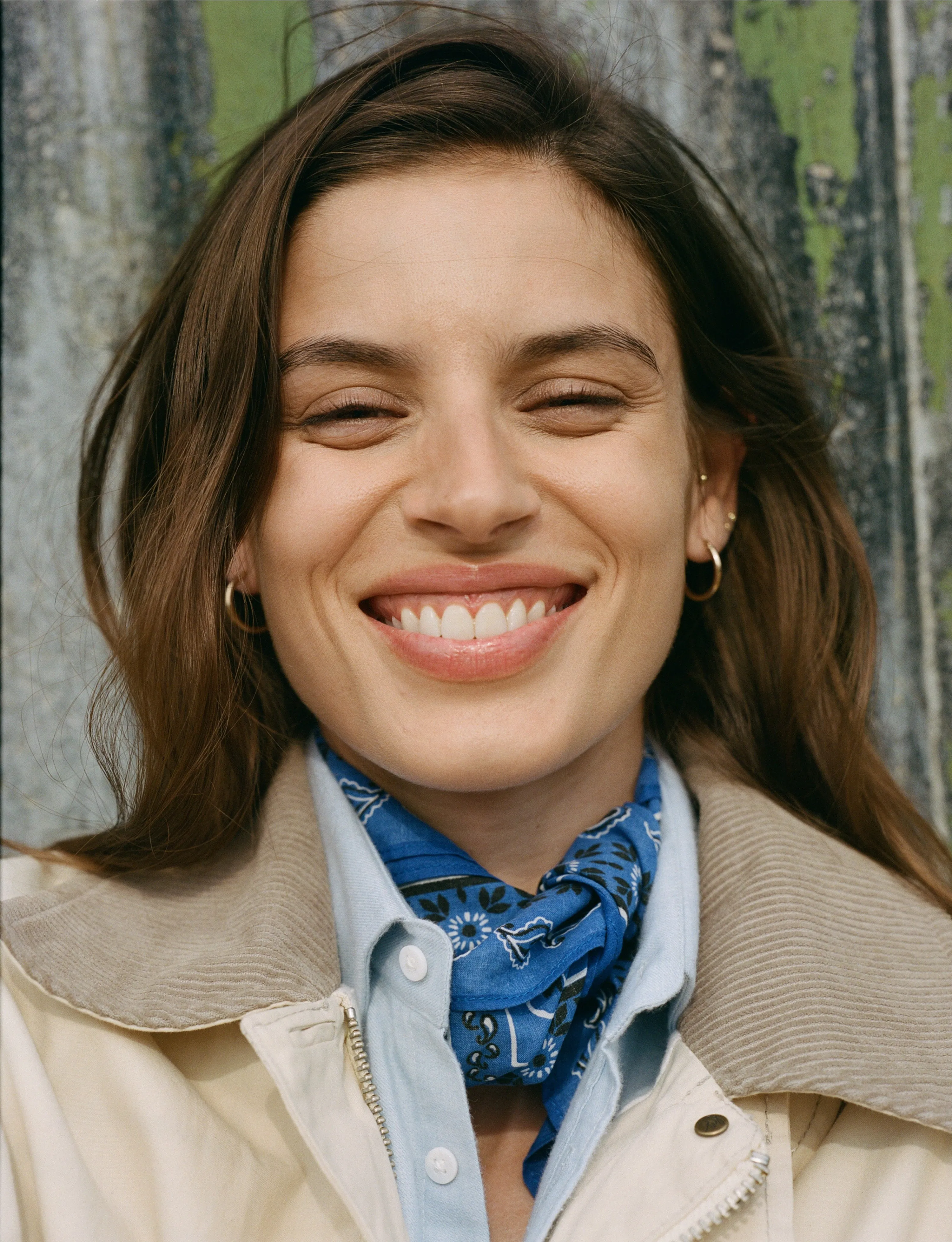 Neckerchief: Cotton, Blue Paisley sold by With Nothing Underneath