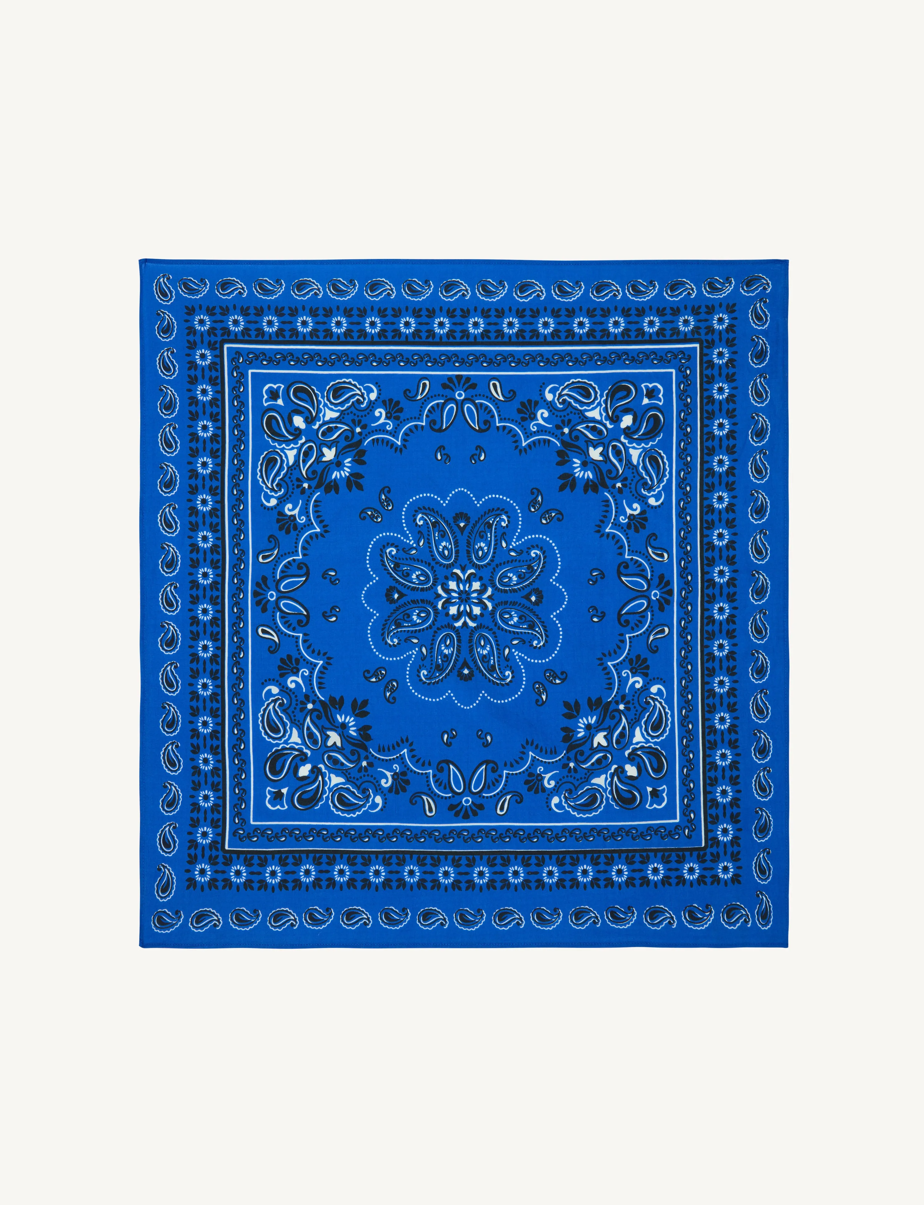 Neckerchief: Cotton, Blue Paisley sold by With Nothing Underneath product image thumbnail 2