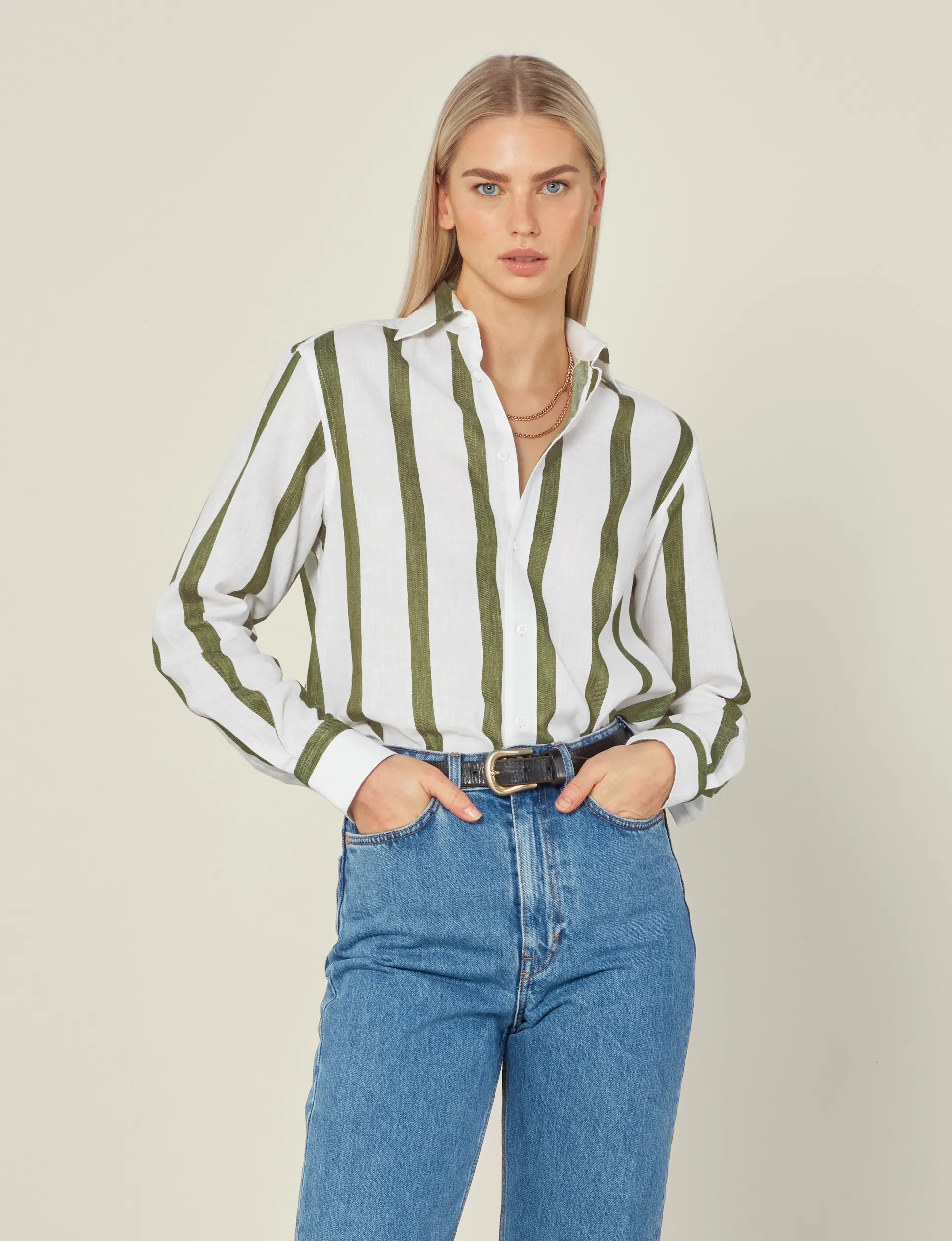 The Boyfriend: Weave, Khaki Stripe sold by With Nothing Underneath product image thumbnail 4