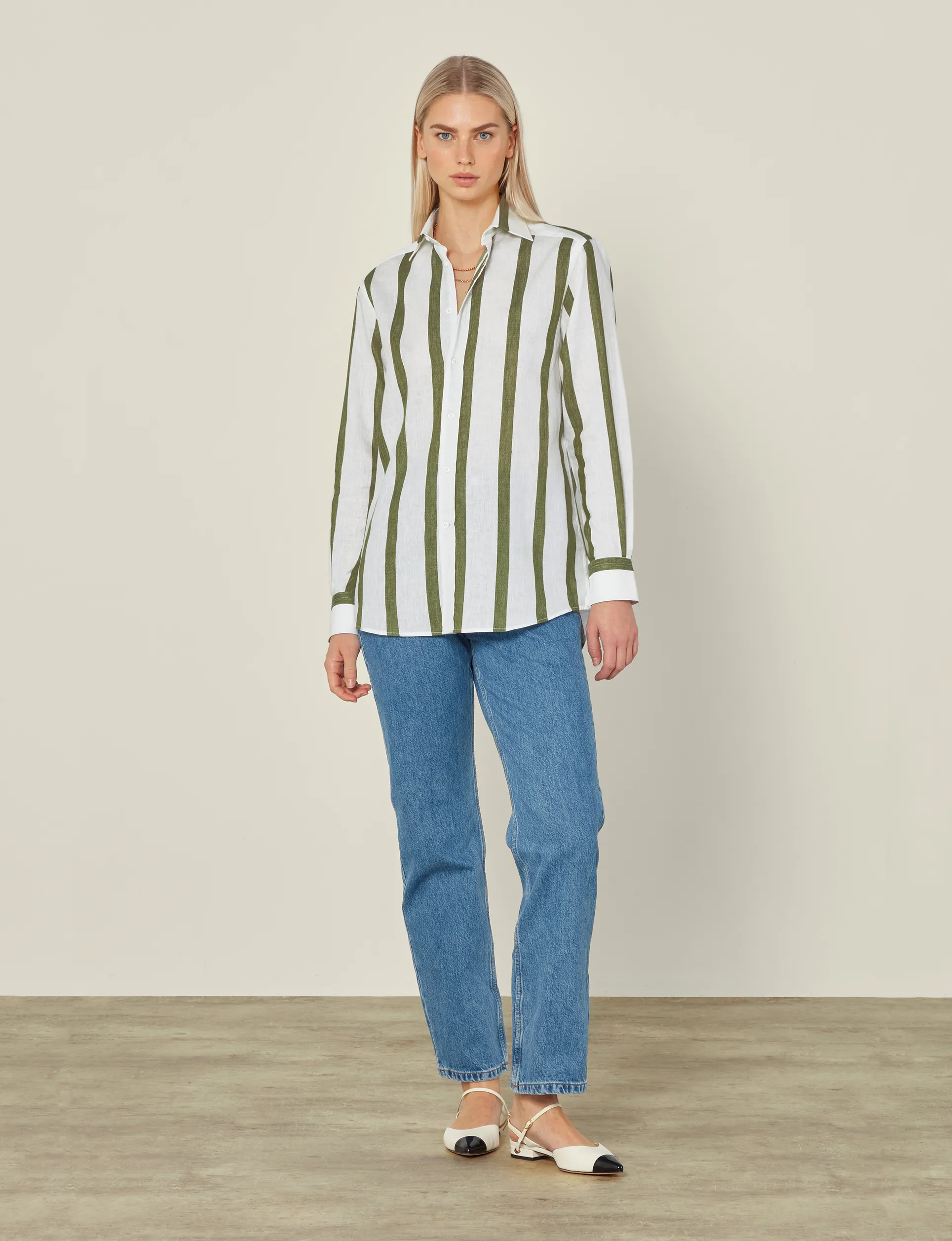 The Boyfriend: Weave, Khaki Stripe sold by With Nothing Underneath product image thumbnail 5