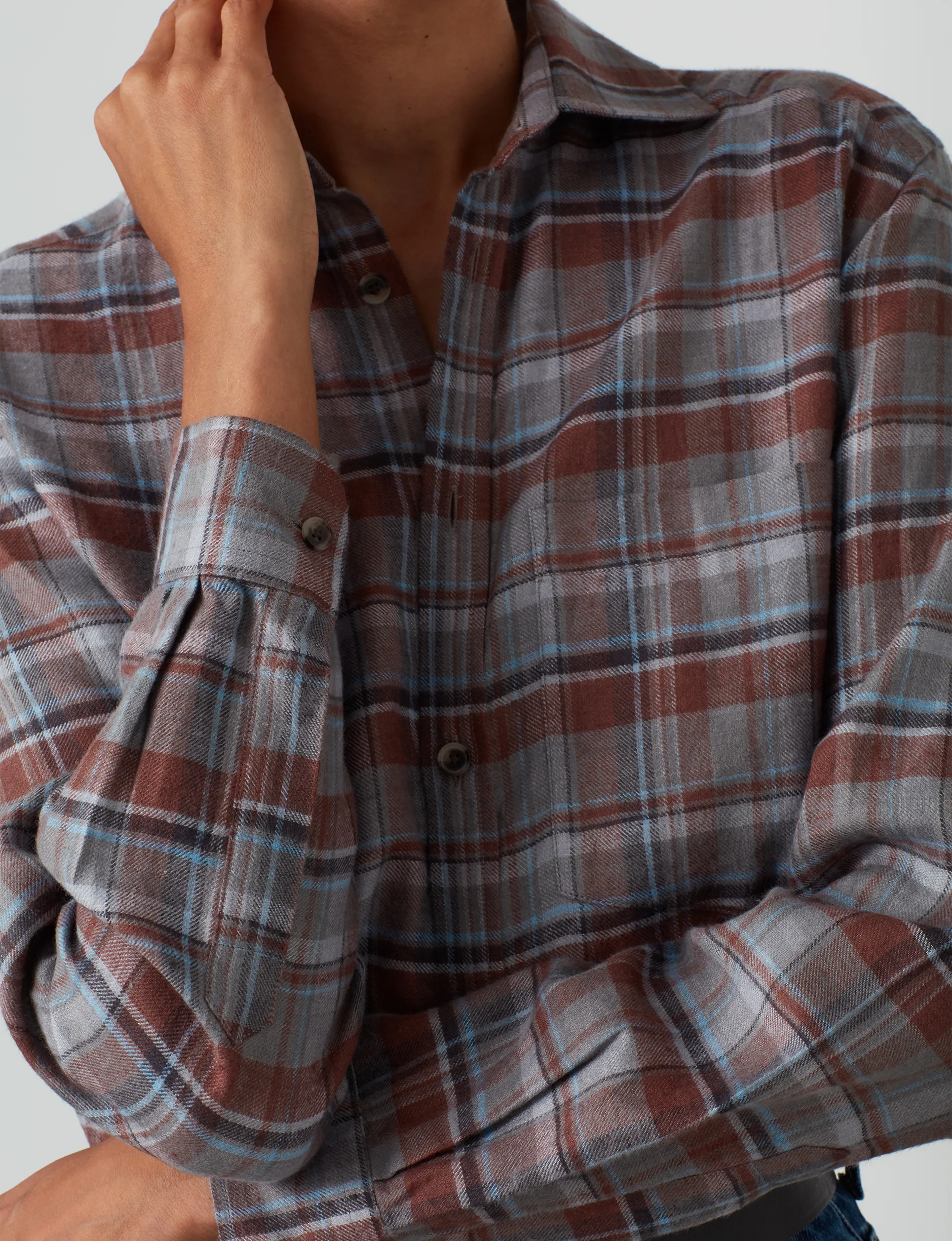 The Classic: Fine Brushed, Rust Plaid sold by With Nothing Underneath product image thumbnail 5