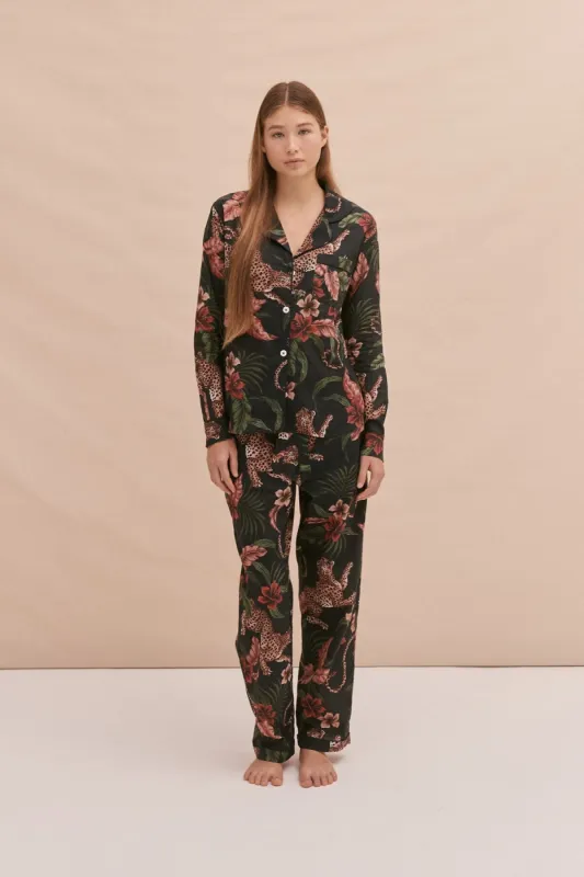 Long Pyjama Set Soleia Leopard Print Multi sold by Desmond & Dempsey
