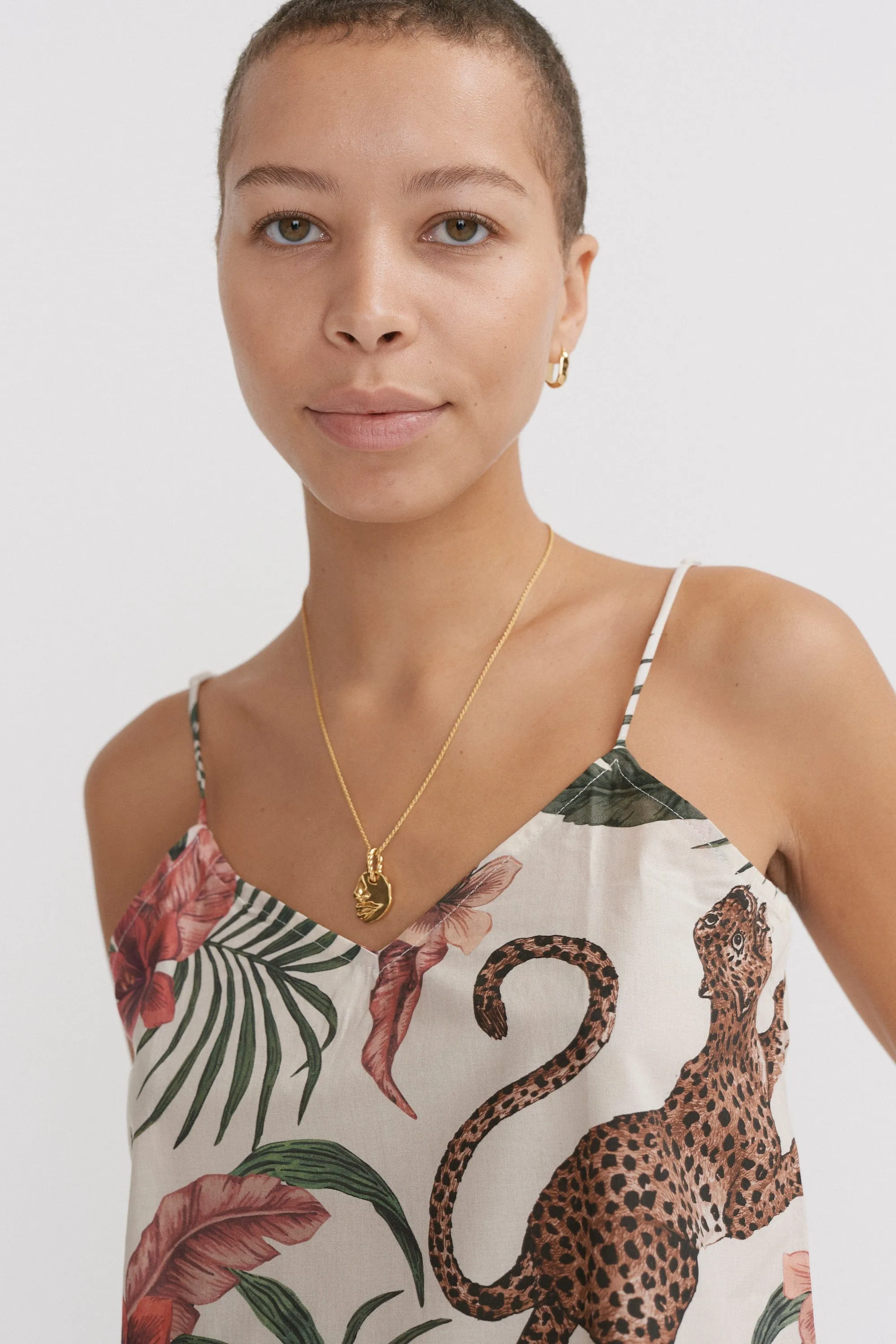 Cami Pyjama Top Soleia Print Cream sold by Desmond & Dempsey product image thumbnail 2