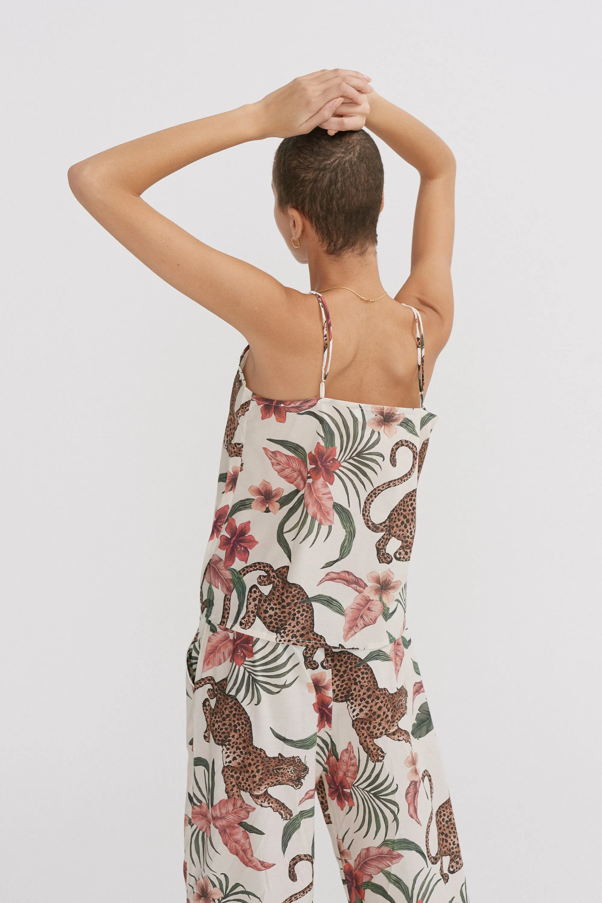 Cami Pyjama Top Soleia Print Cream sold by Desmond & Dempsey product image thumbnail 5