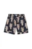 Men’s Pyjama Shorts Howie Pineapple Print Black/Gold sold by Desmond & Dempsey