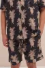 Men’s Pyjama Shorts Howie Pineapple Print Black/Gold sold by Desmond & Dempsey