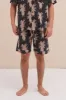 Men’s Pyjama Shorts Howie Pineapple Print Black/Gold sold by Desmond & Dempsey