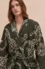 Men’s Quilted Robe Jag Print Green sold by Desmond & Dempsey