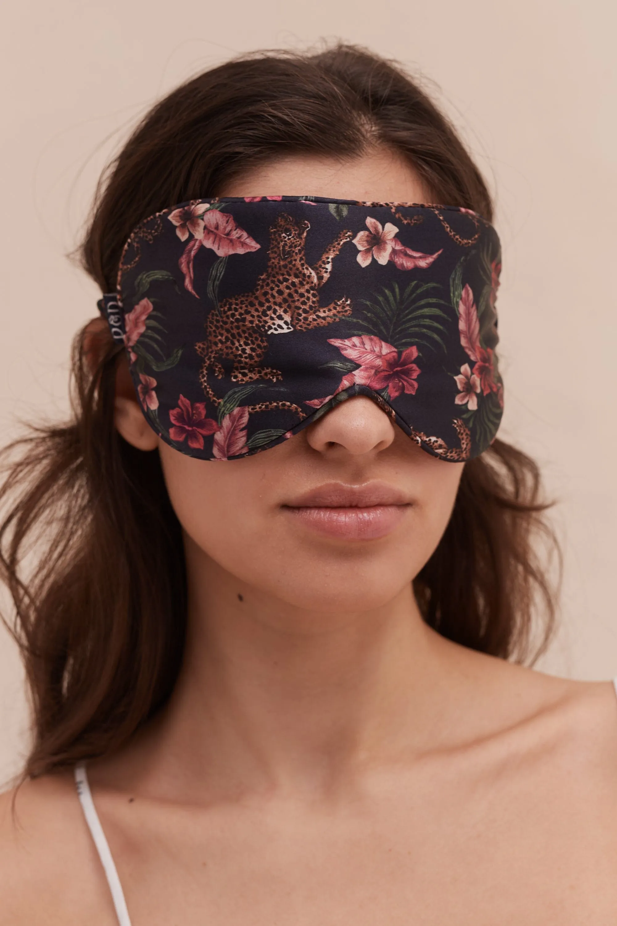 Silk Eye Mask Soleia Print sold by Desmond & Dempsey