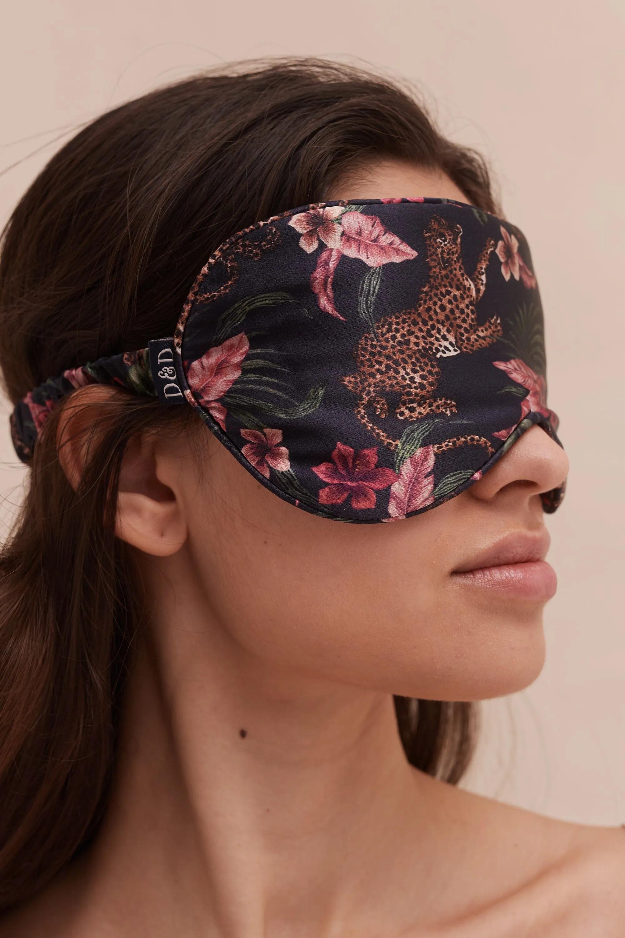 Silk Eye Mask Soleia Print sold by Desmond & Dempsey product image thumbnail 4